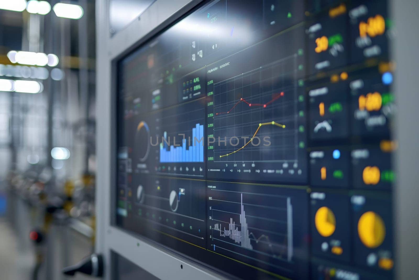 A computer screen pulsates with a myriad of energy management metrics and visuals in a mesmerizing display of information overload.