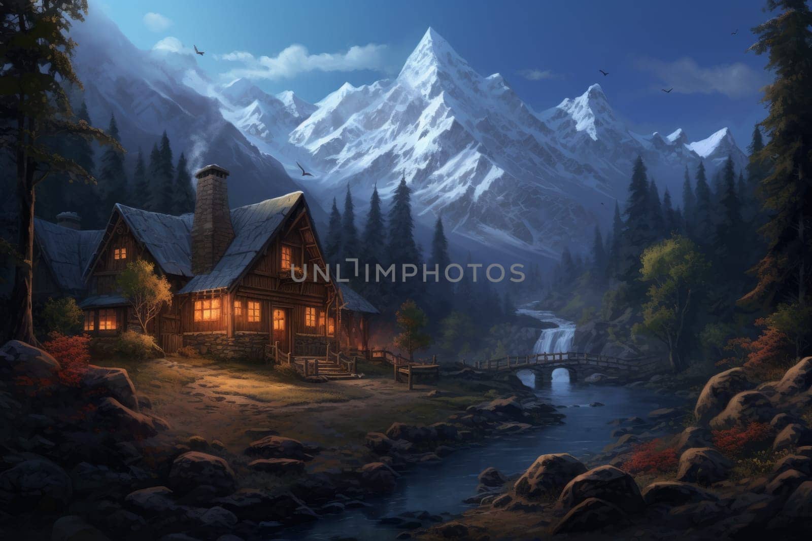 A cozy cabin in the mountains, where time moves at a peaceful pace