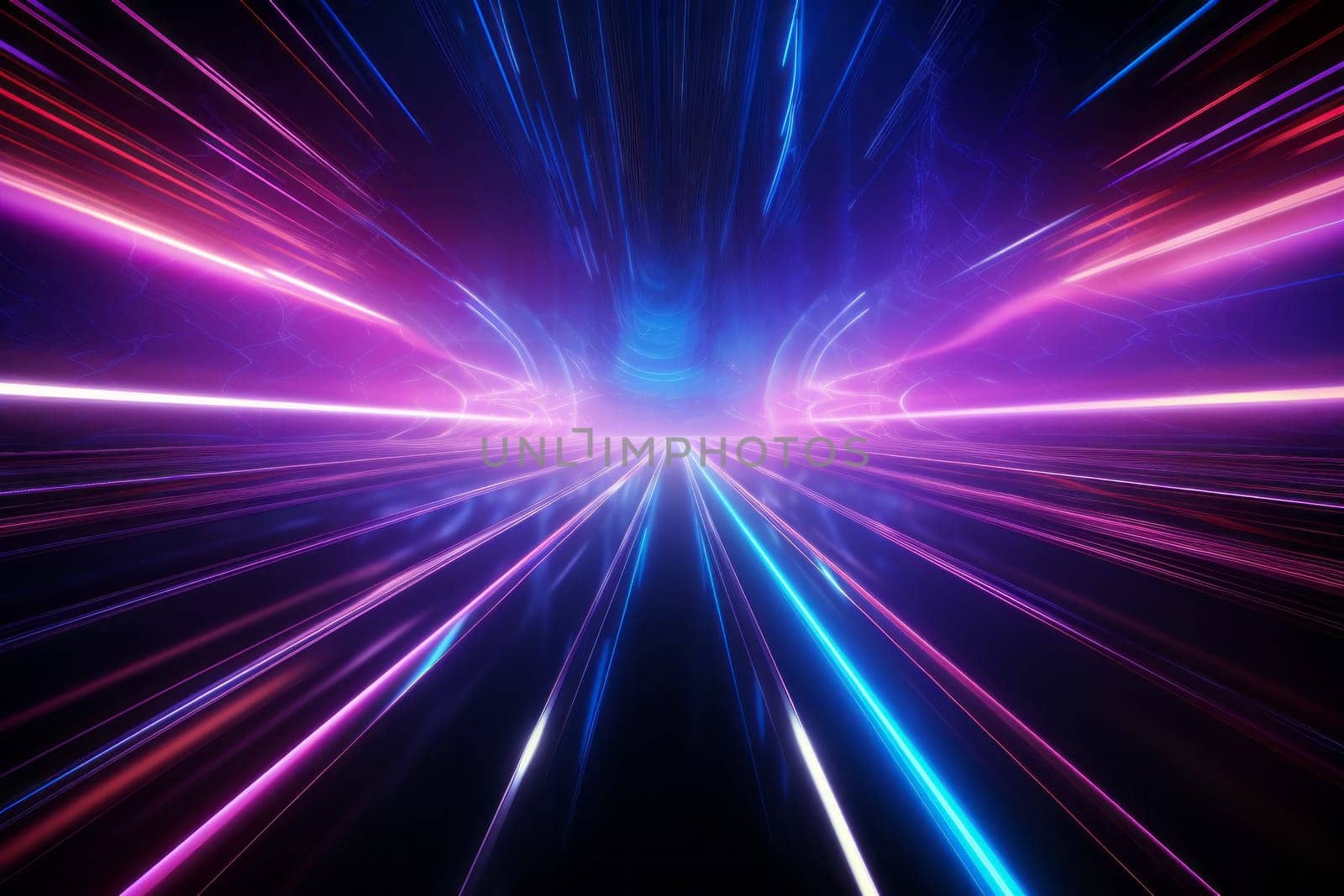 Neon light patterns and futuristic elements. Generative AI