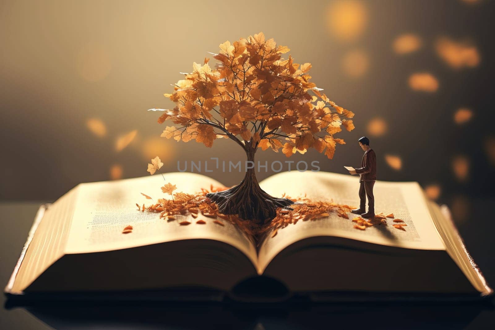Self-Help Book Reading Background. Generative AI