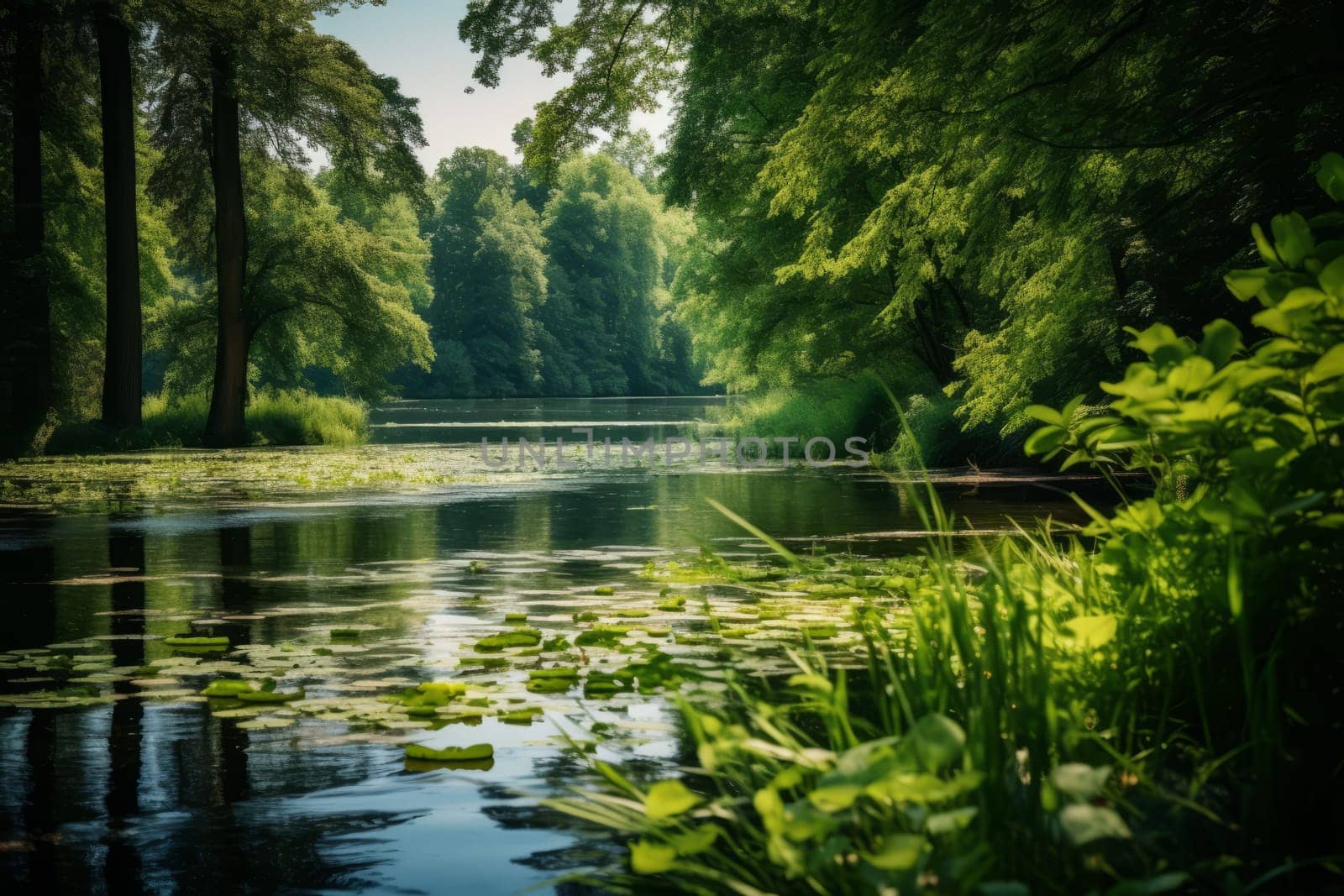 Tranquil Lake and Water Quality. Generative AI
