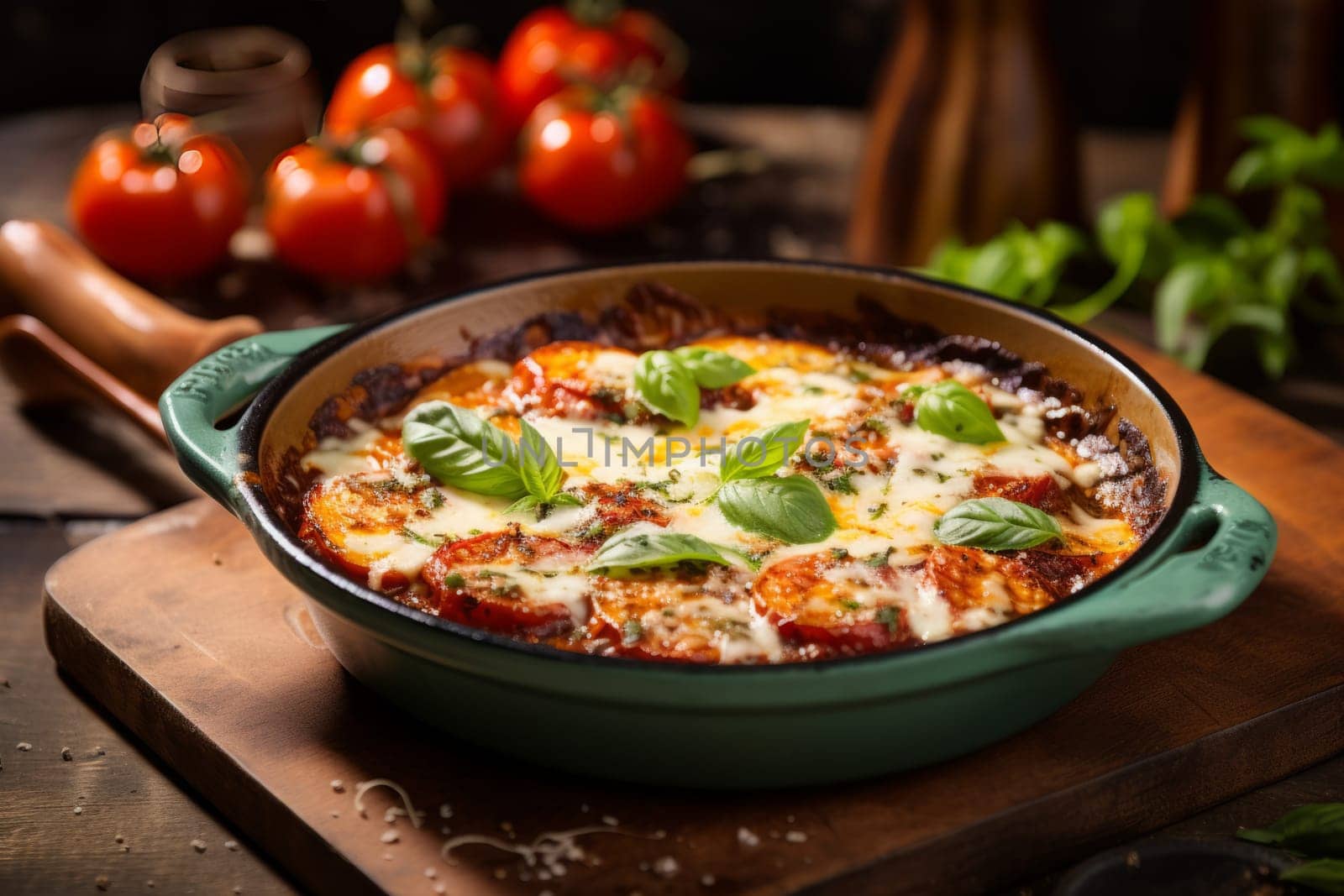 Warmth and comfort of a parmigiana dish. Generative AI