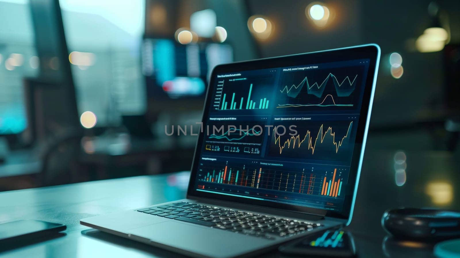 Delve into the world of analytics with a laptop displaying comprehensive data analysis. Witness the power of information as it unfolds on the screen, providing valuable insights for informed decision-making.