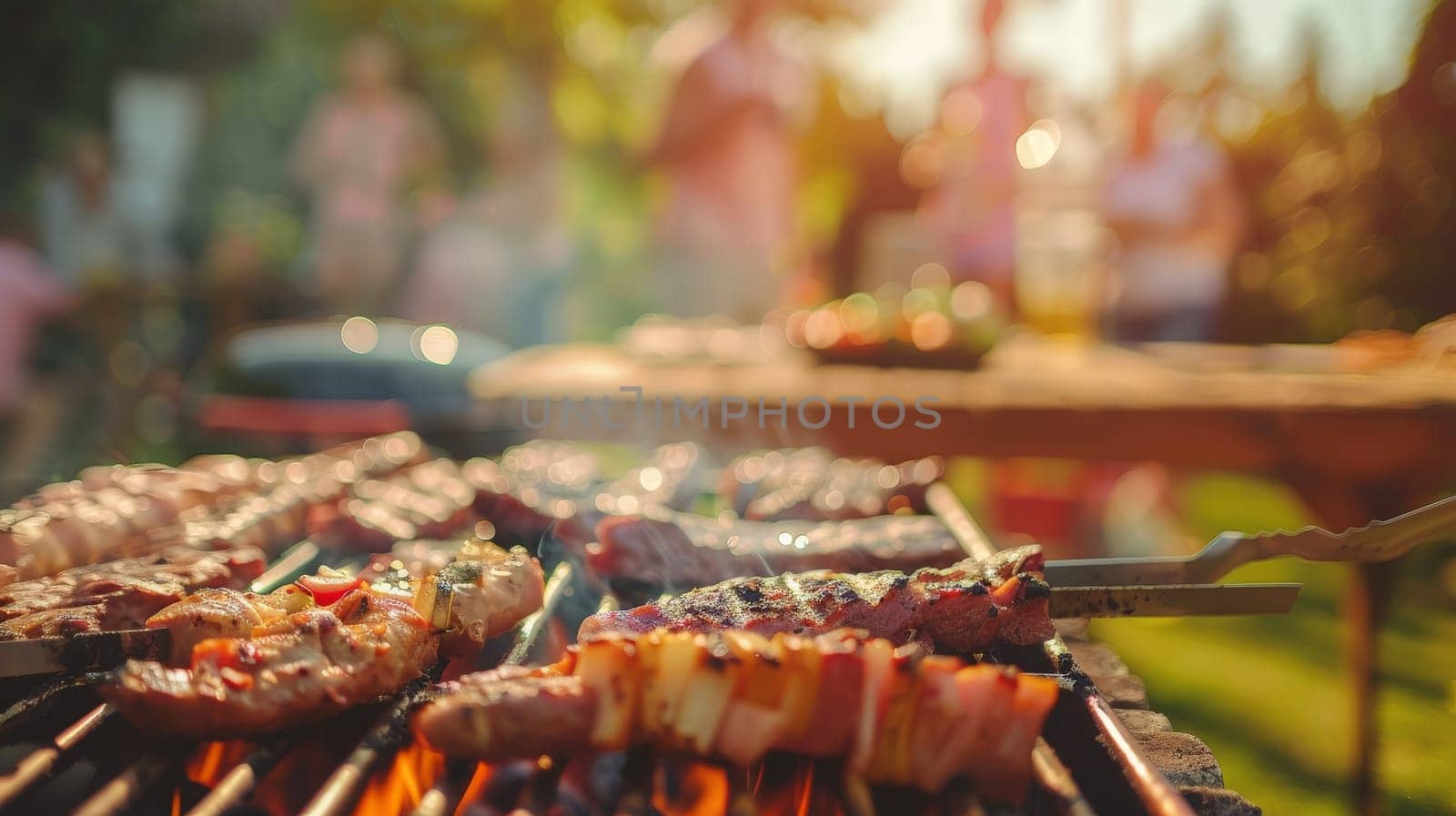 Indulge in the delights of a summertime BBQ party, where friends and family gather for a joyous afternoon of sizzling meats on the grill. Feel the warmth of the sun and the aroma of delicious food as laughter fills the air, making weekends memorable.
