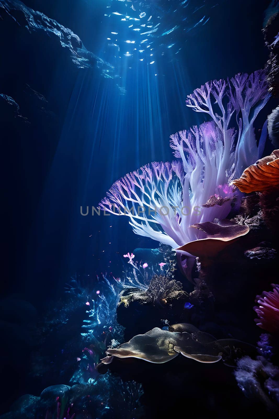 hydrothermal vent eco system with exotic life