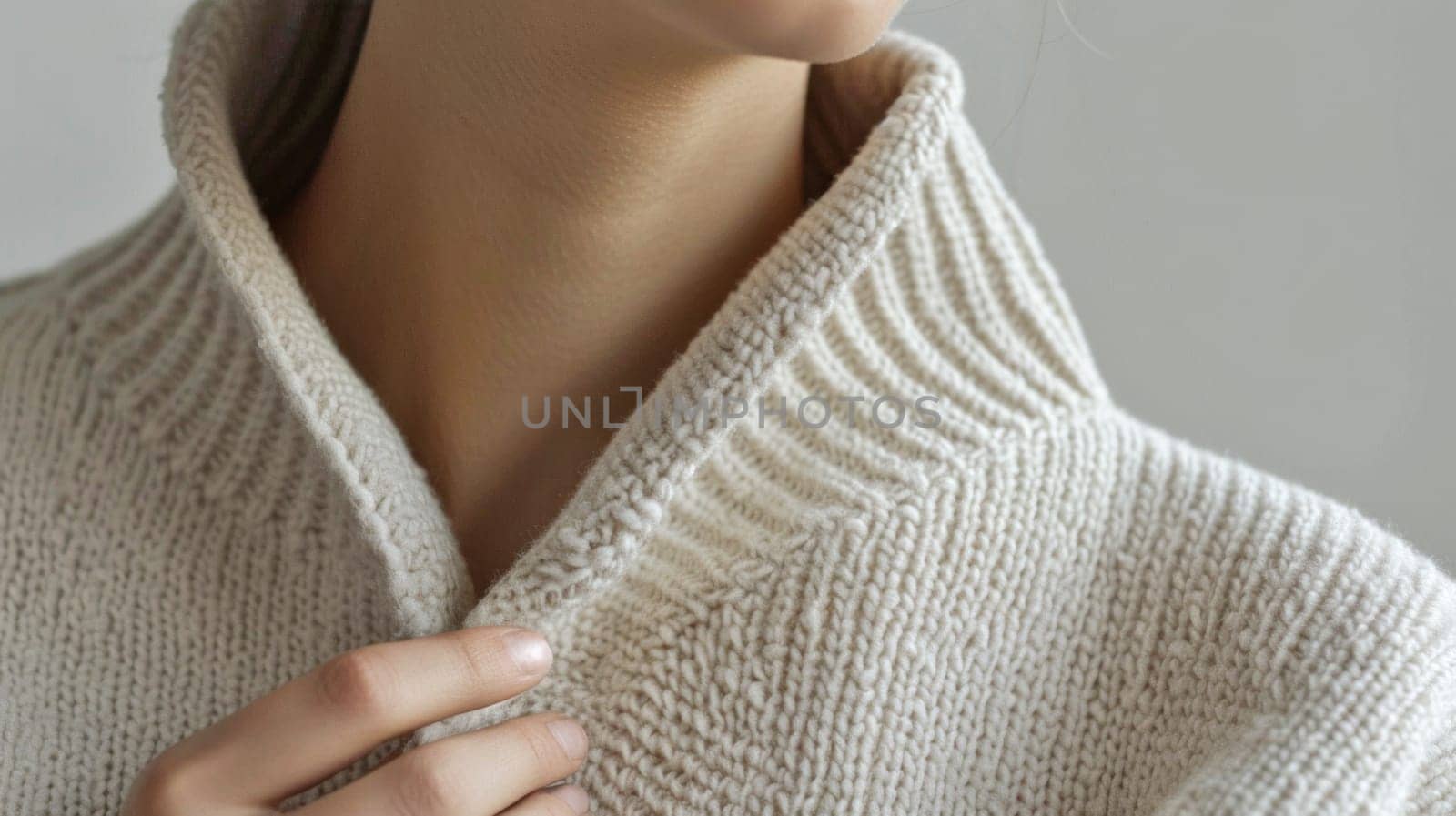 Soft sweater made from sustainable materials. Created using AI generated technology and image editing software.
