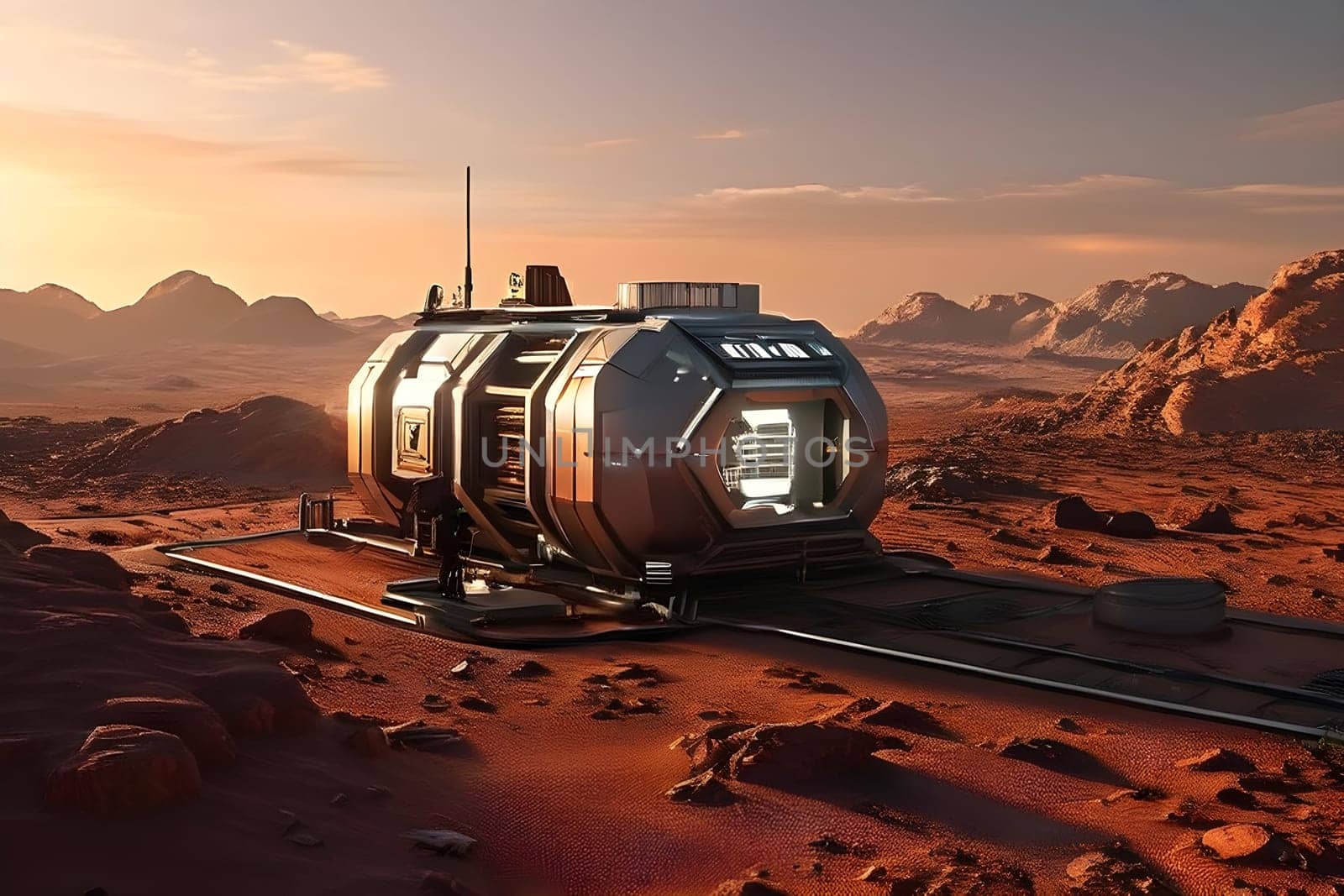 asteroid mining operation visualization of spacecraft robots extracting resources