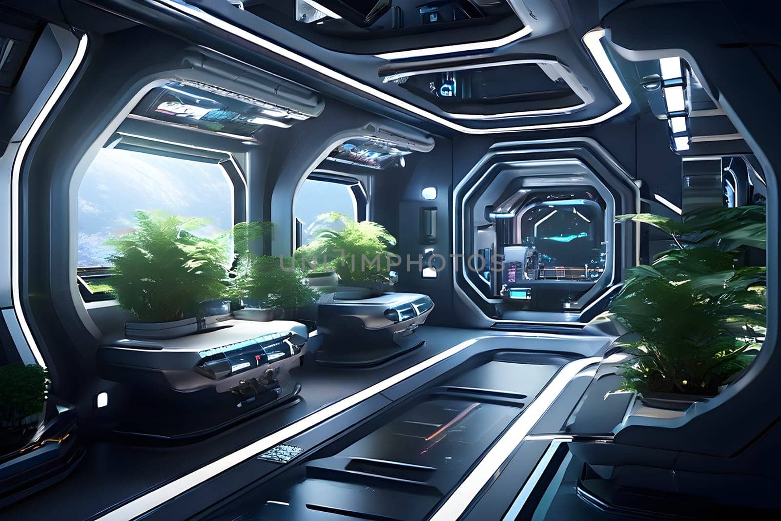 interior of a spacecraft designed for long duration human space travel