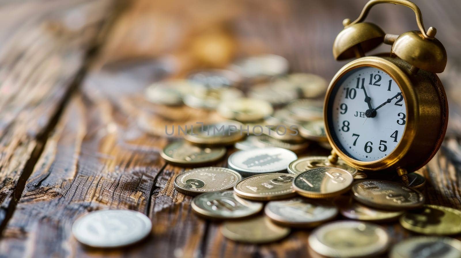 In this thought-provoking image, the phrase 'Time is Money' is visually depicted through a symbolic representation, emphasizing the intrinsic link between time management and financial success. The image serves as a reminder of the invaluable nature of time in the realm of business and personal finance.