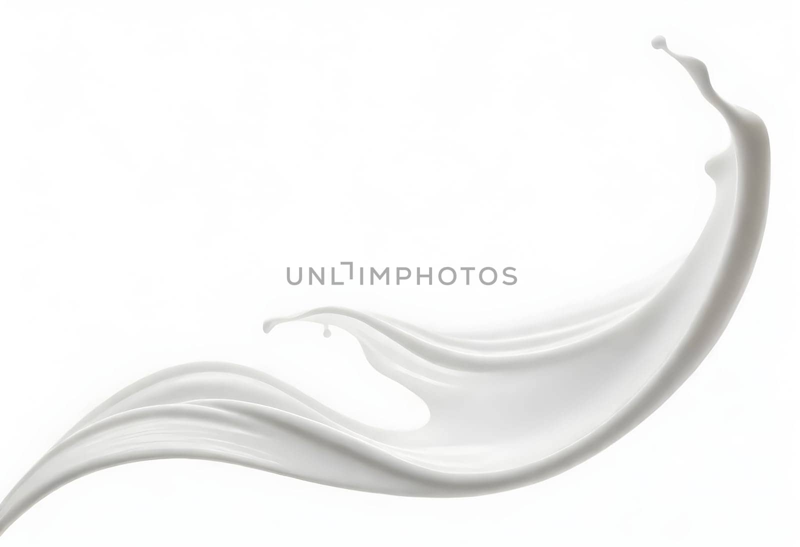 AI generated of a splash of white milk isolated
