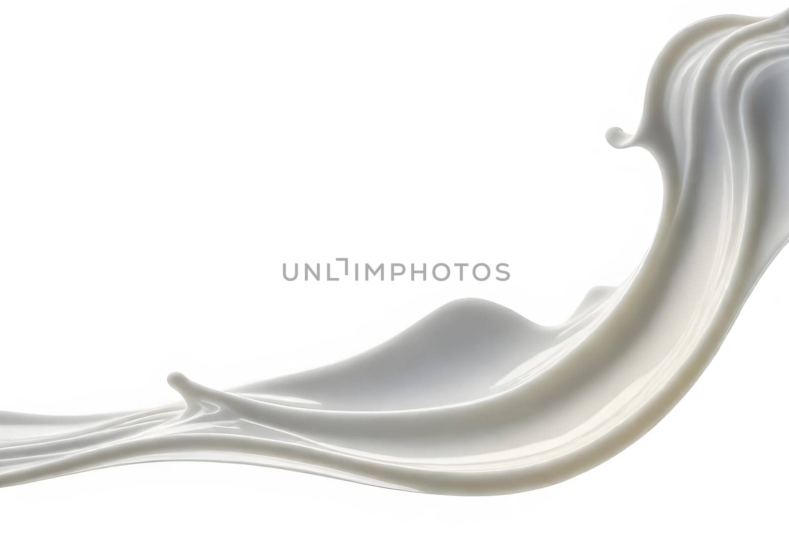 AI generated of a splash of white milk isolated