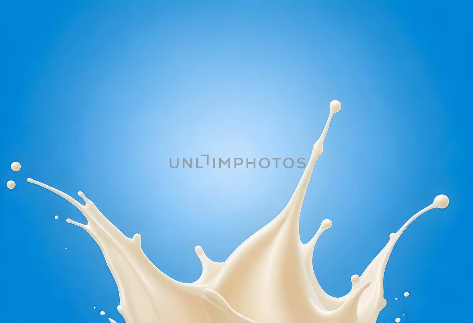 AI generated of a splash of white milk isolated