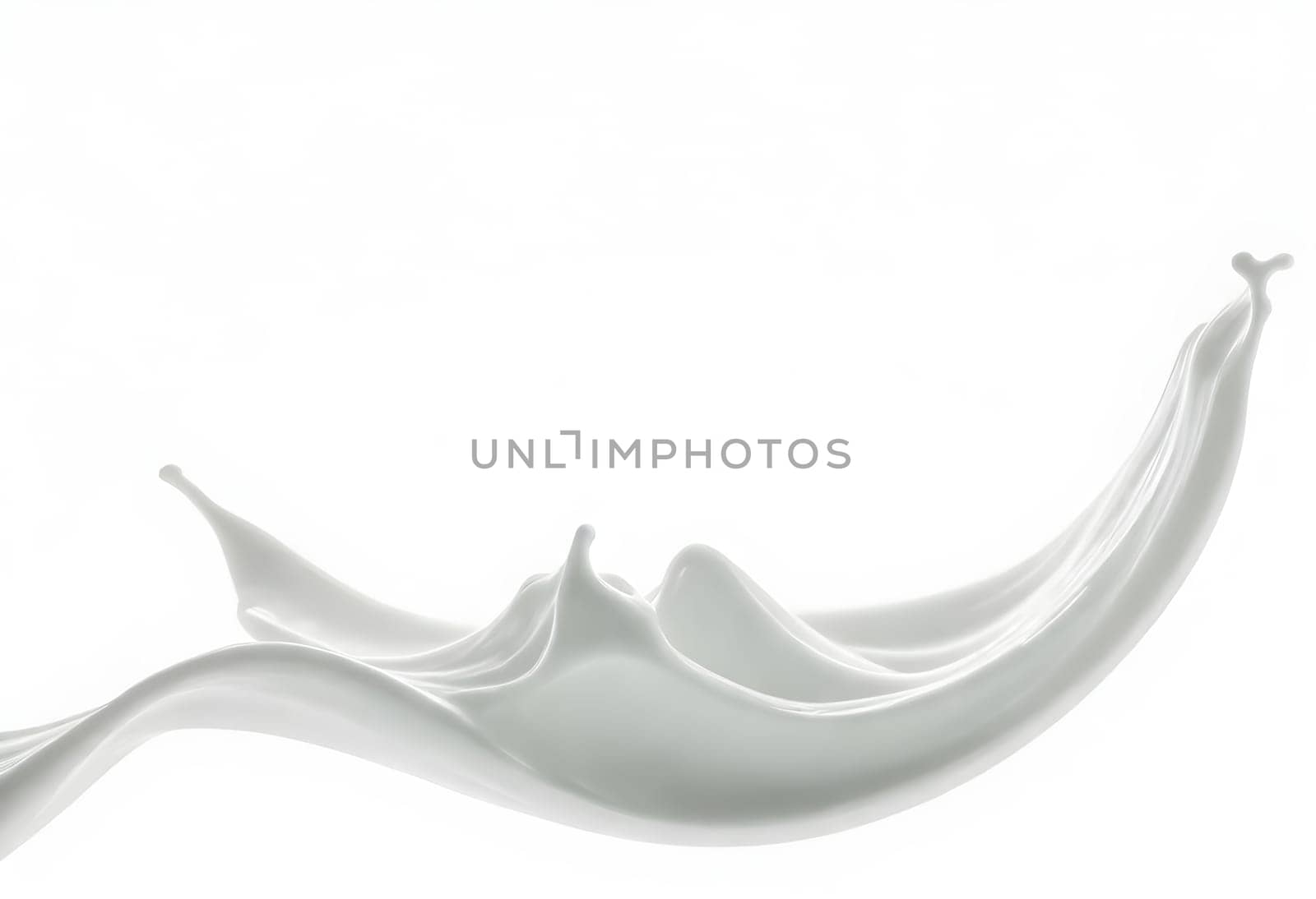 AI generated of a splash of white milk isolated