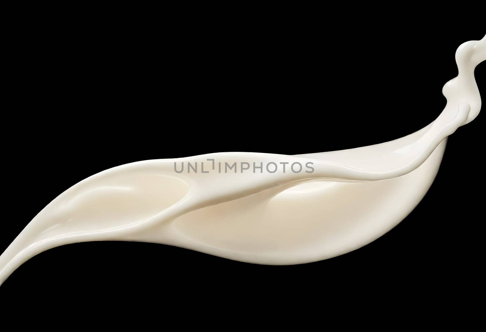 AI generated of a splash of white milk isolated