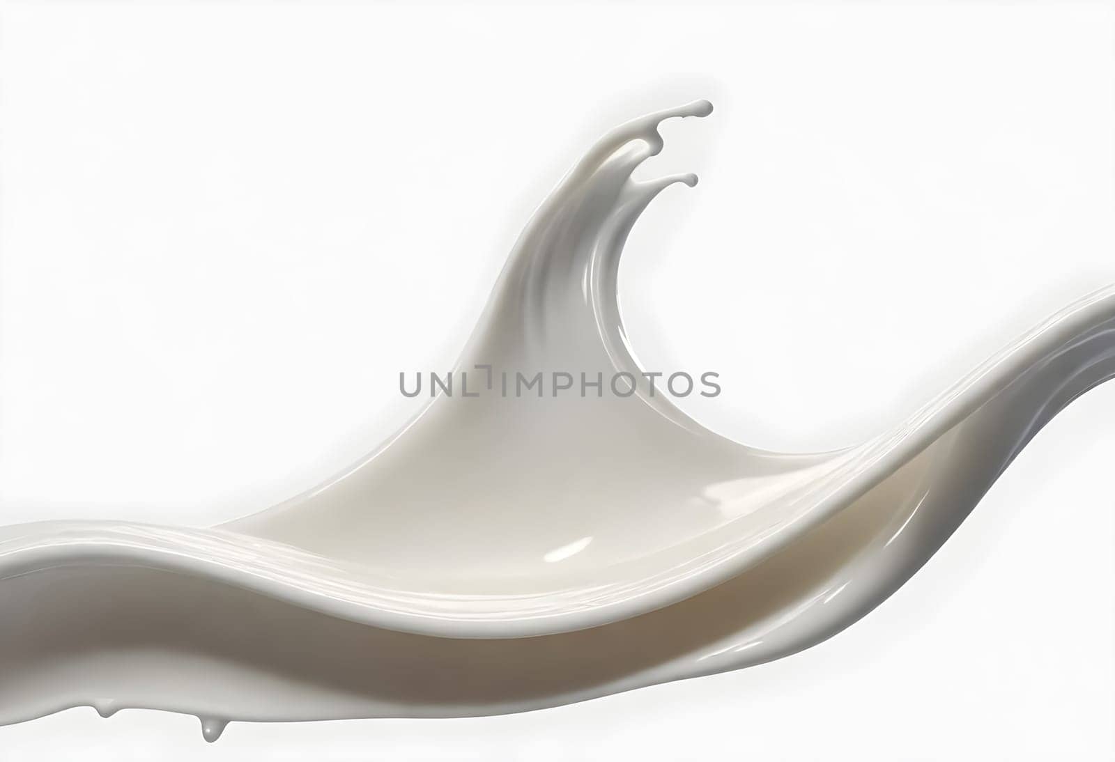 AI generated of a splash of white milk isolated