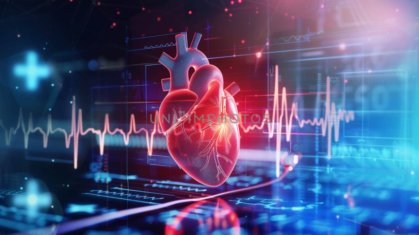 Immerse yourself in the world of cutting-edge medical technology with this captivating image of a pulsating heart set against a backdrop of futuristic medical equipment. Illustrating the intersection of healthcare services and advanced medical technology, this image embodies the essence of modern healthcare innovation.
