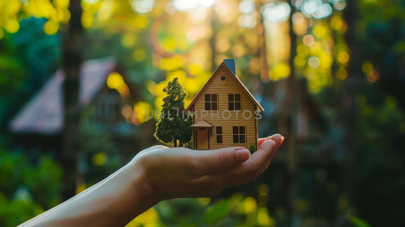 In this evocative image, a human hand delicately cradles a miniature house, symbolizing the aspirations of homeownership and the importance of property insurance. This concept encapsulates the essence of securing one's dream home, offering reassurance and protection in the face of uncertainties. Whether it's for mortgage purposes or safeguarding against unforeseen risks, this image speaks volumes about the significance of home insurance.