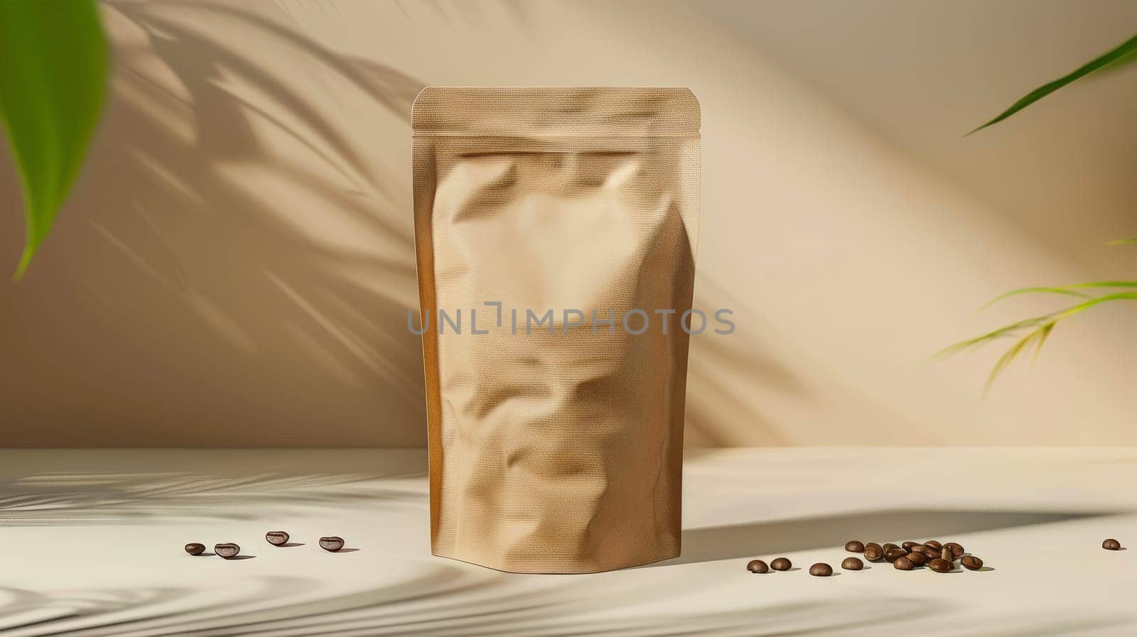Experience the essence of freshly roasted coffee beans with our captivating paper bag product mockup photography, showcasing the rich aroma and flavor waiting to be enjoyed.