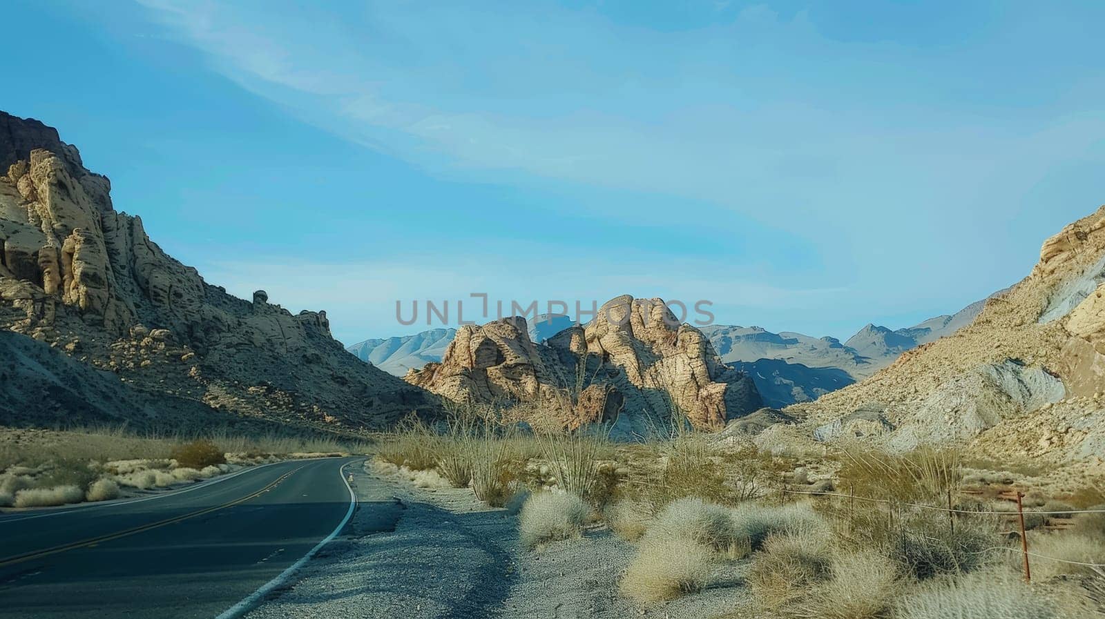Embark on an unforgettable journey through the vast landscapes of the American Southwest, where desert highways weave through the heart of Nevada, California, and Arizona. This photo captures the essence of a wild vacation adventure by car, promising thrilling vistas and boundless opportunities for exploration.
