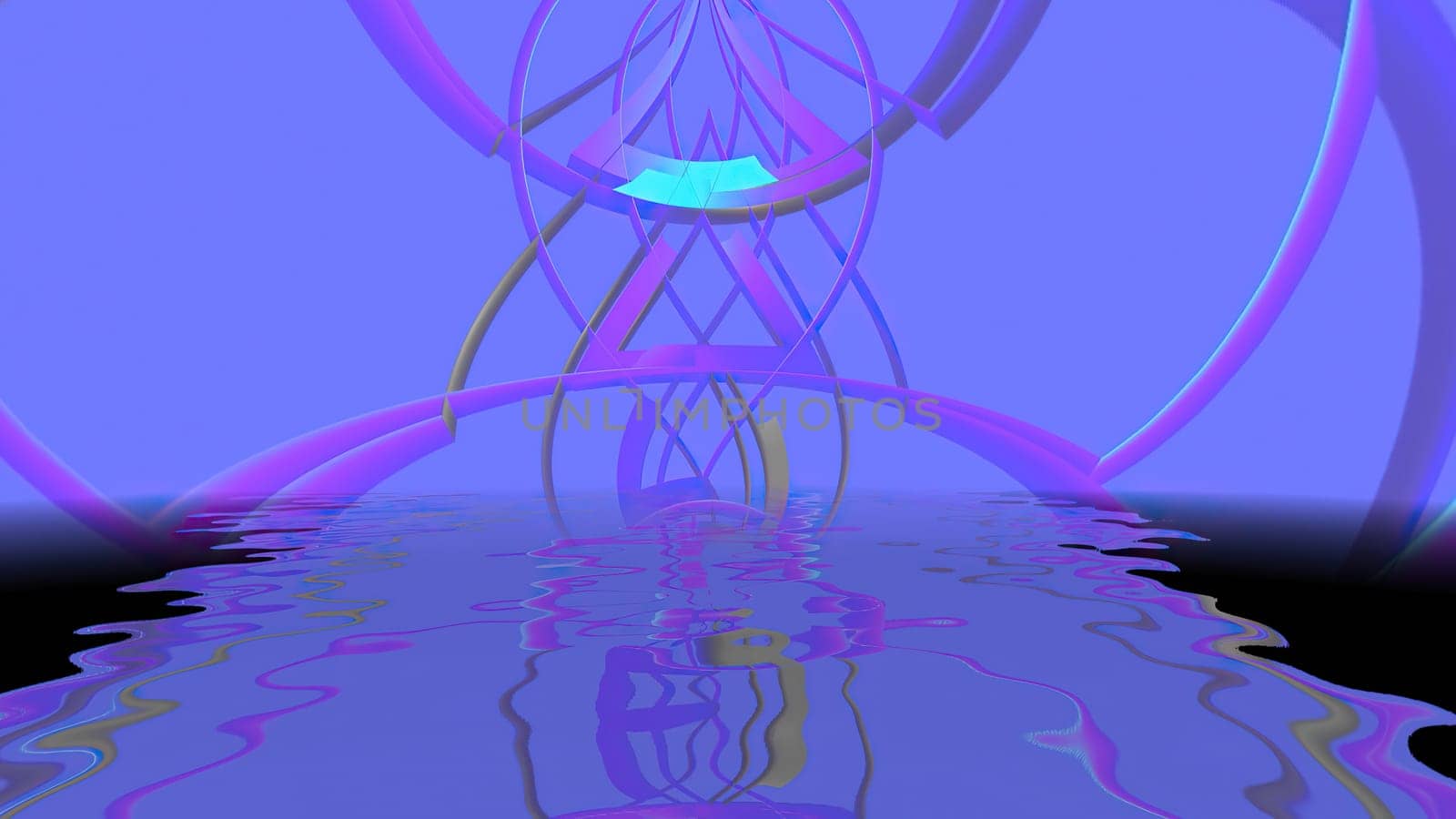 Abstract  background with geometric shapes reflecting in water,Abstract  background with geometric shapes reflecting in water