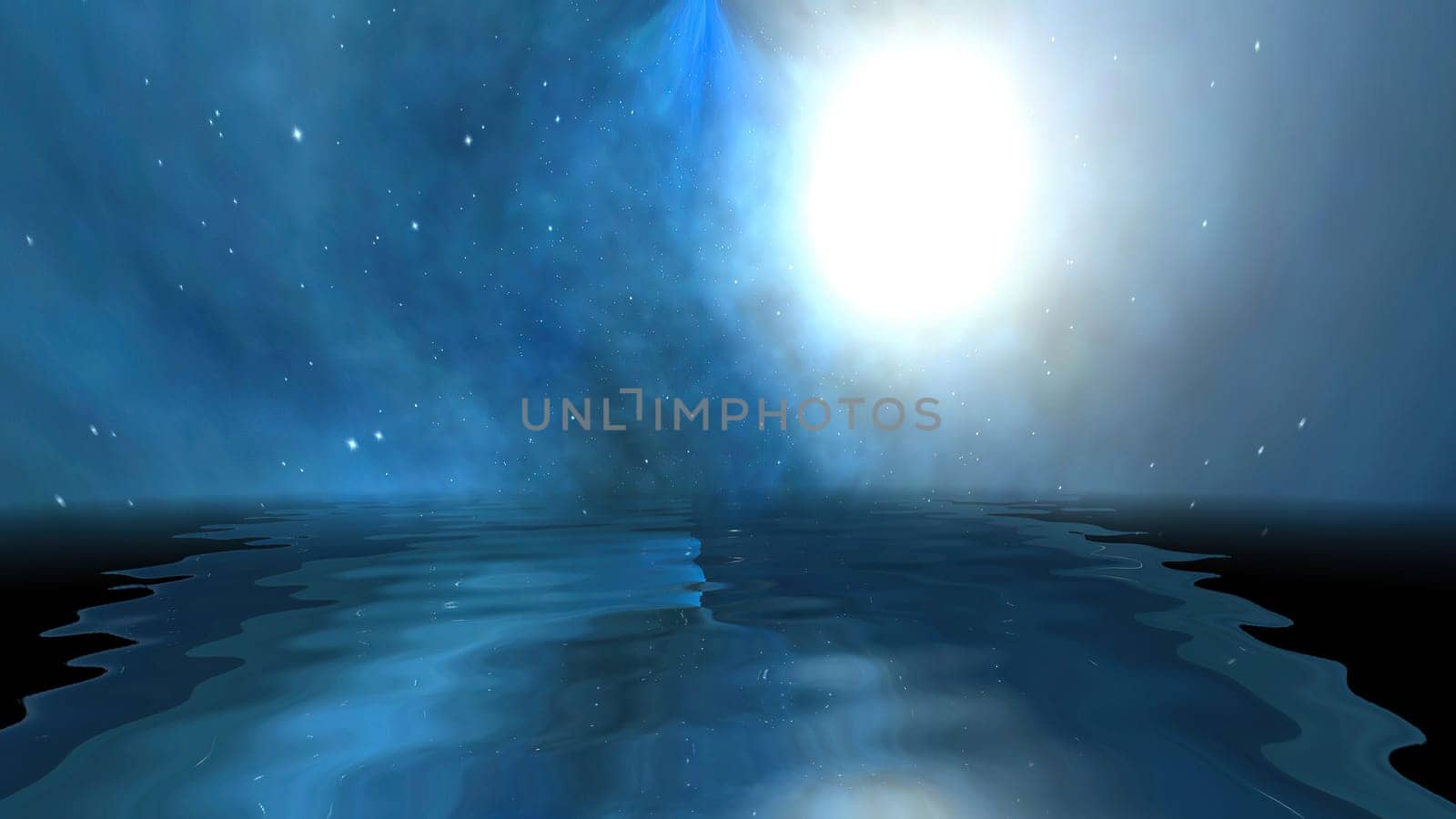 Space Universe With Stars And Galaxies reflected in water,Space Universe With Stars And Galaxies reflected in water
