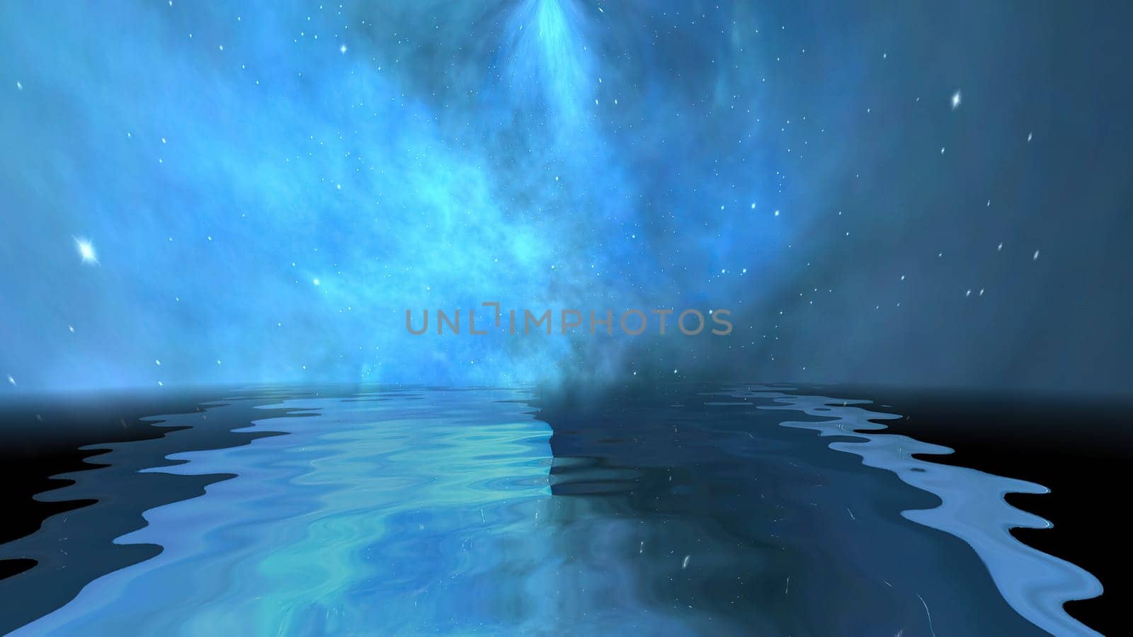 Space Universe With Stars And Galaxies reflected in water,Space Universe With Stars And Galaxies reflected in water