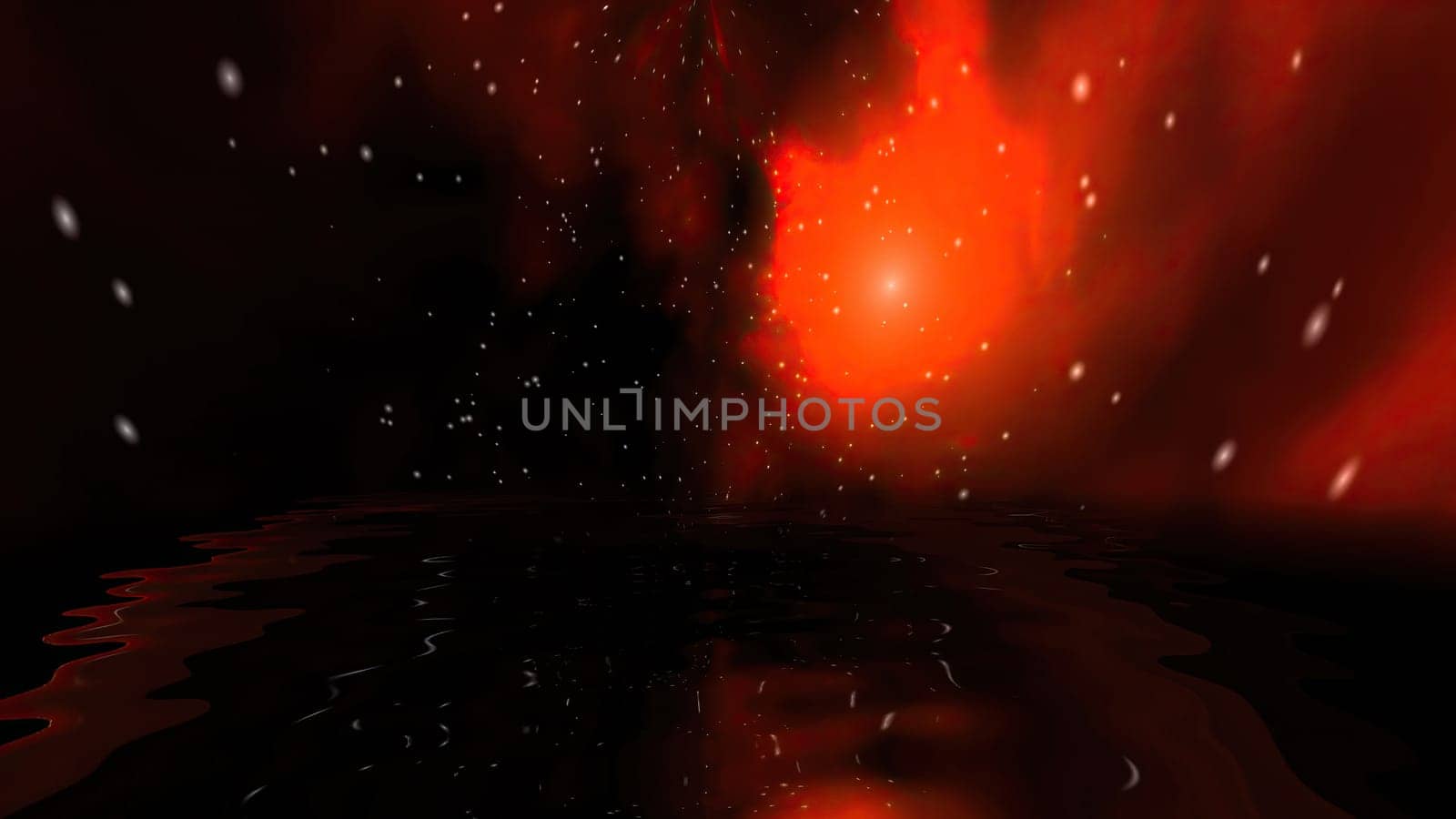 Space Universe With Stars And Galaxies reflected in water,Space Universe With Stars And Galaxies reflected in water