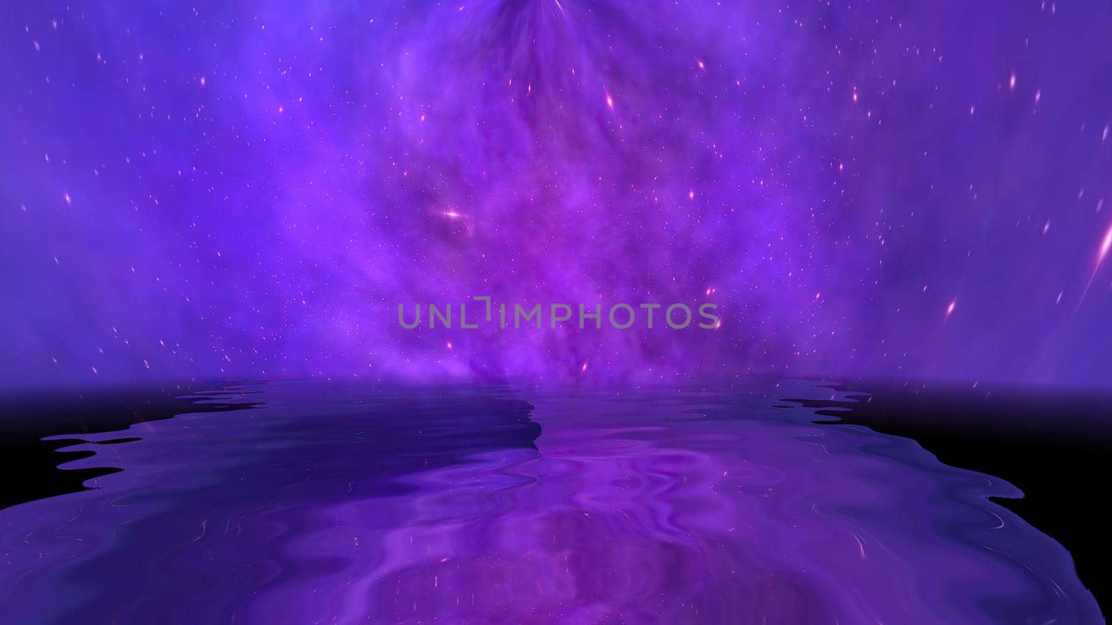 Space Universe With Stars And Galaxies reflected in water,Space Universe With Stars And Galaxies reflected in water