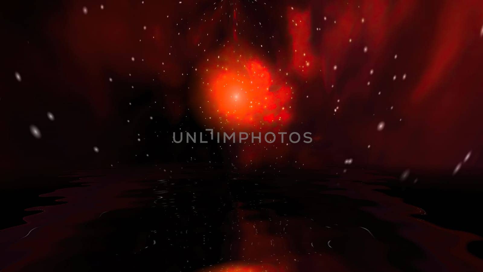 Space Universe With Stars And Galaxies reflected in water,Space Universe With Stars And Galaxies reflected in water