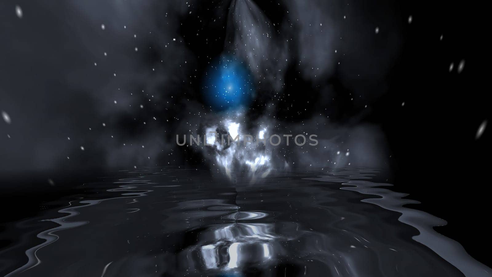 Space Universe With Stars And Galaxies reflected in water,Space Universe With Stars And Galaxies reflected in water