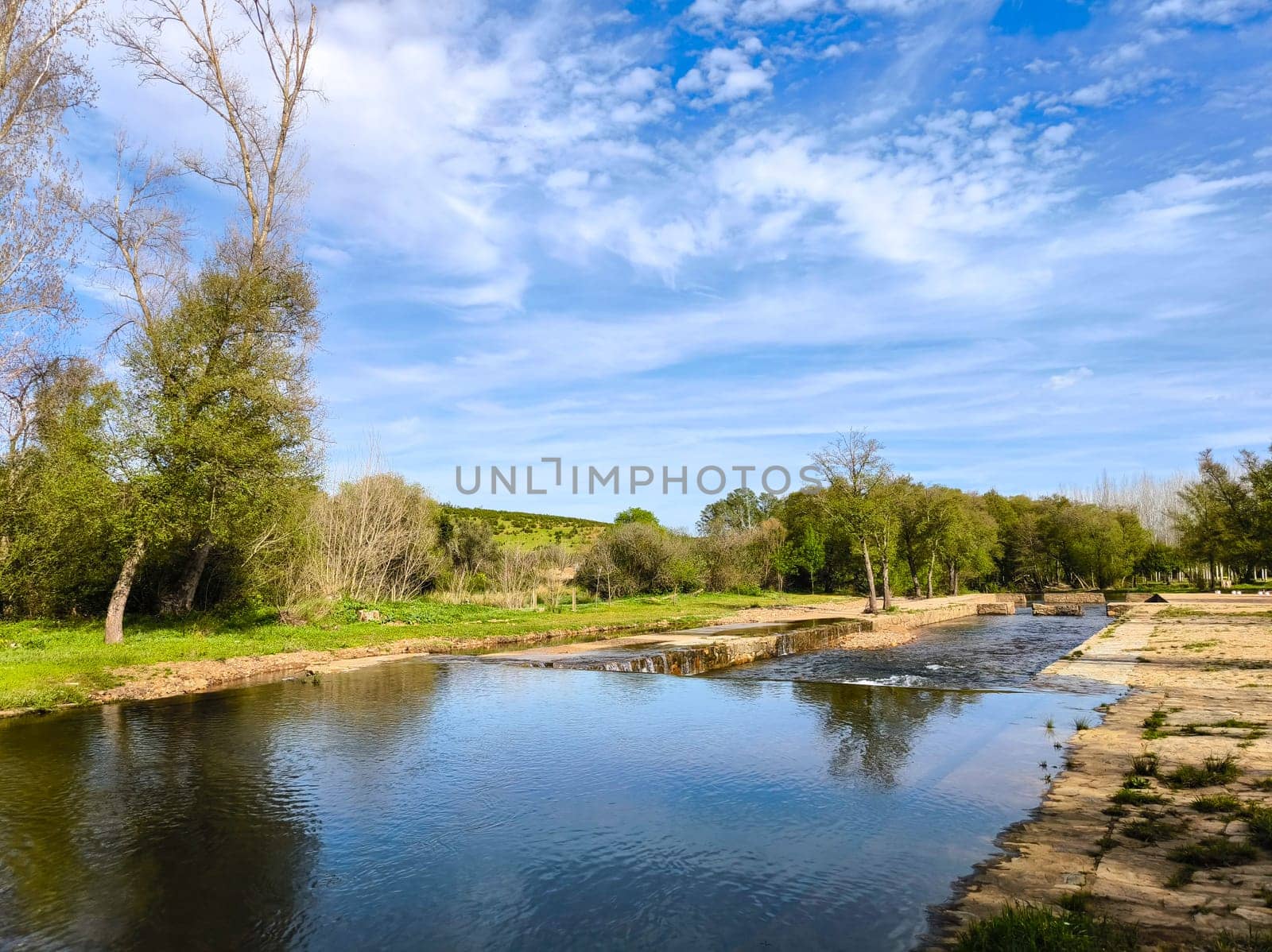 Natural water pool in La Codosera, Extremadura, Spain