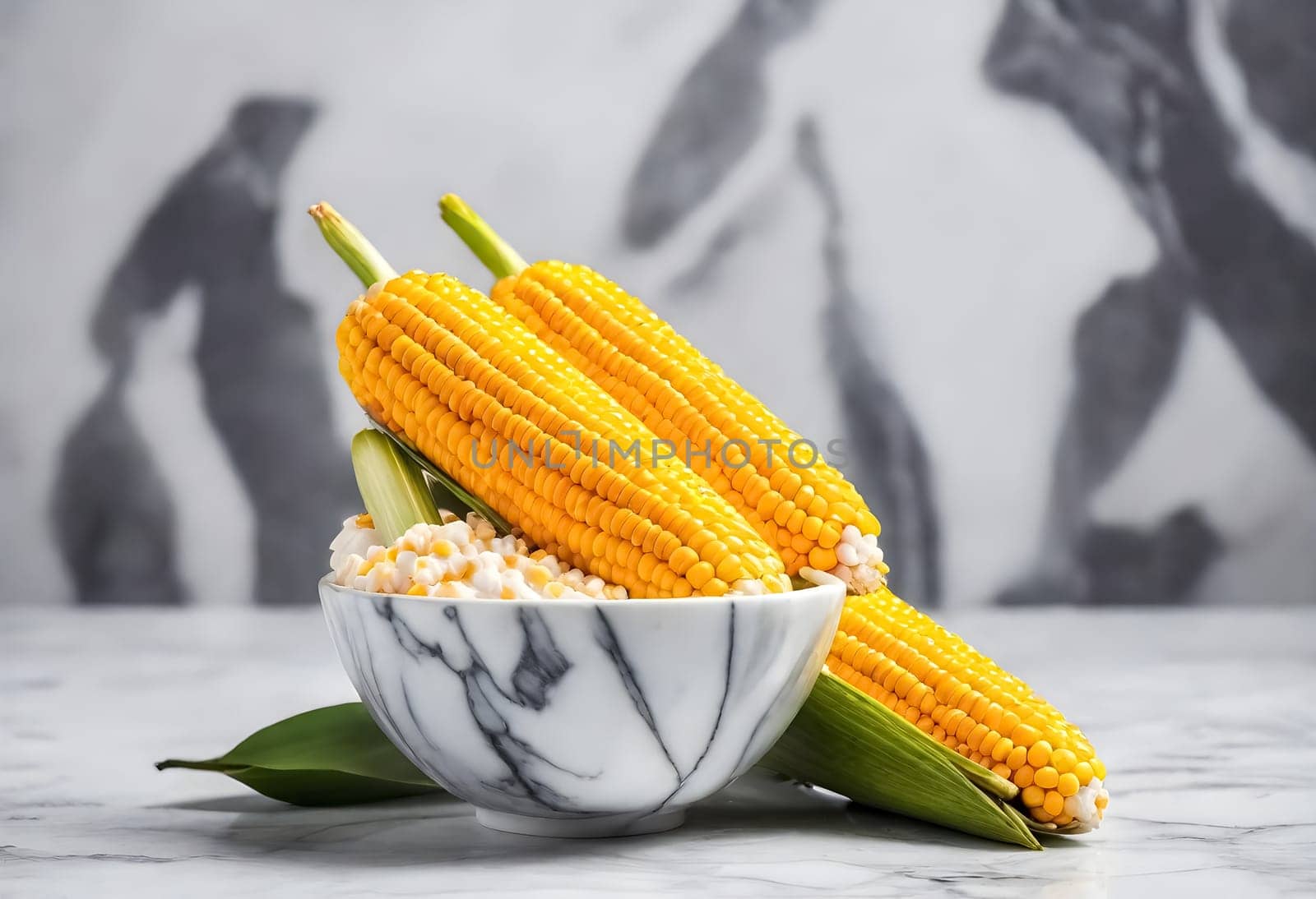 AI generated of Elote, Grilled Mexican Street Corn, charred cobs are slathered in sour cream based sauce, seasoned with chili powder and sprinkled with cheese, cilantro