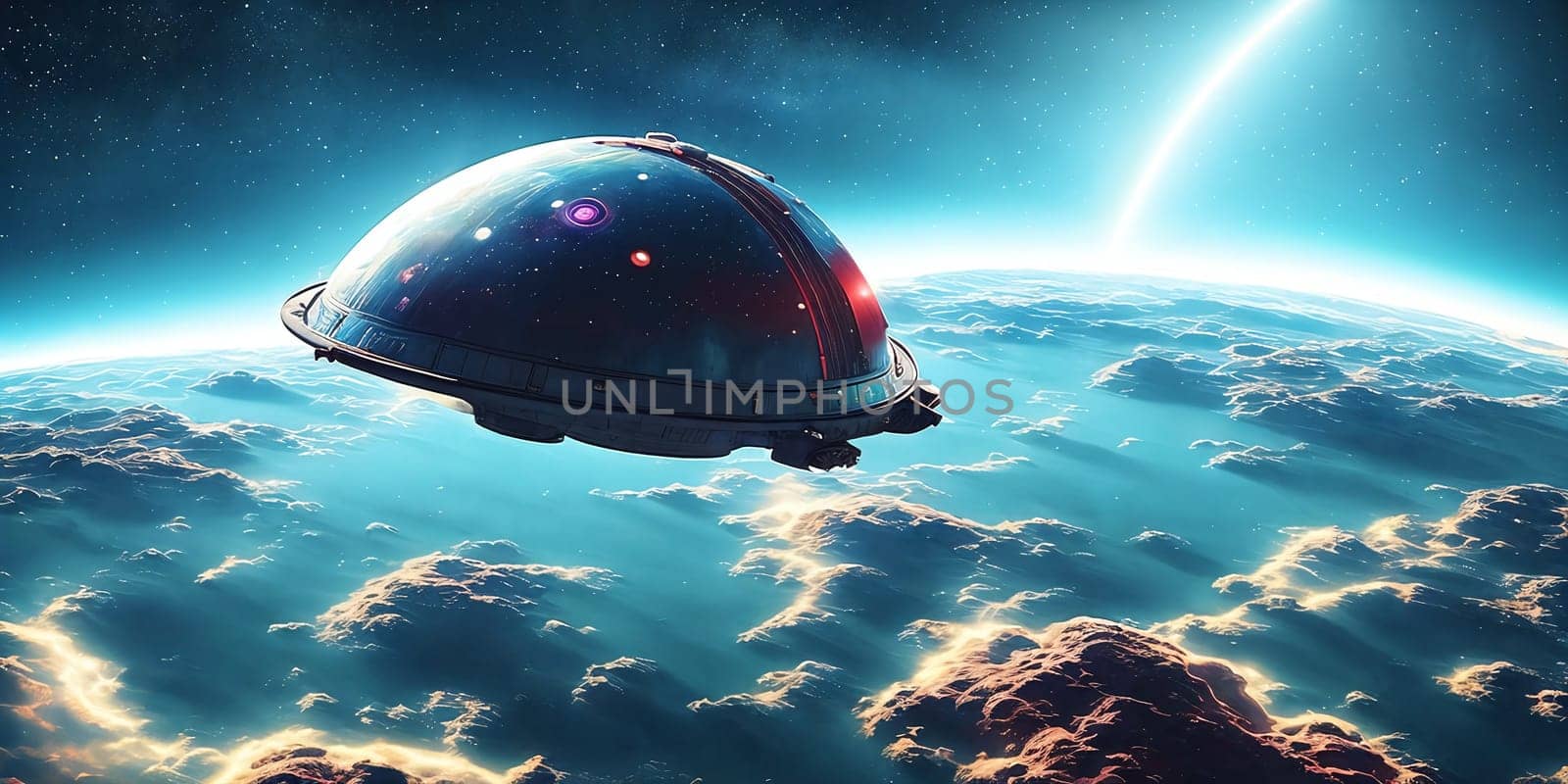 Space exploration images featuring advanced telescopes, satellites, and space stations observing distant galaxies, black holes, and celestial phenomena in the cosmos.