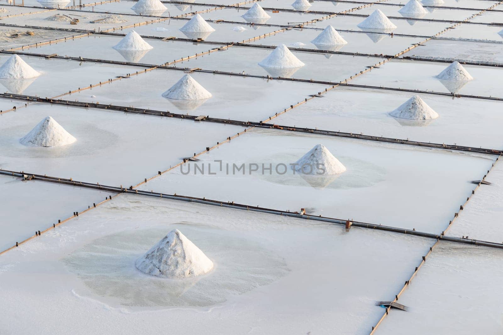 Salt in sea salt farm