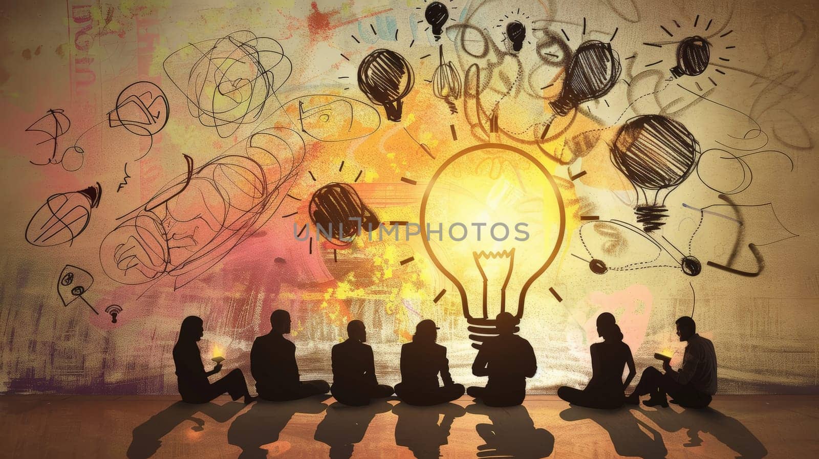Witness the dynamic energy of a creative business team as they engage in brainstorming and ideation sessions, fueling innovation and fostering groundbreaking projects.