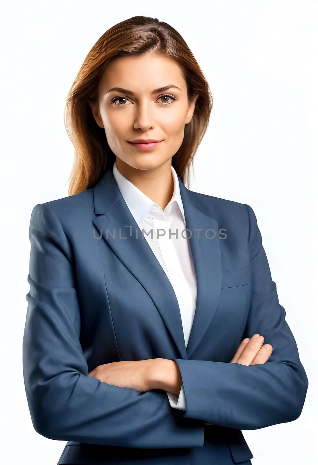 AI generated portrait of business woman person on working environtment