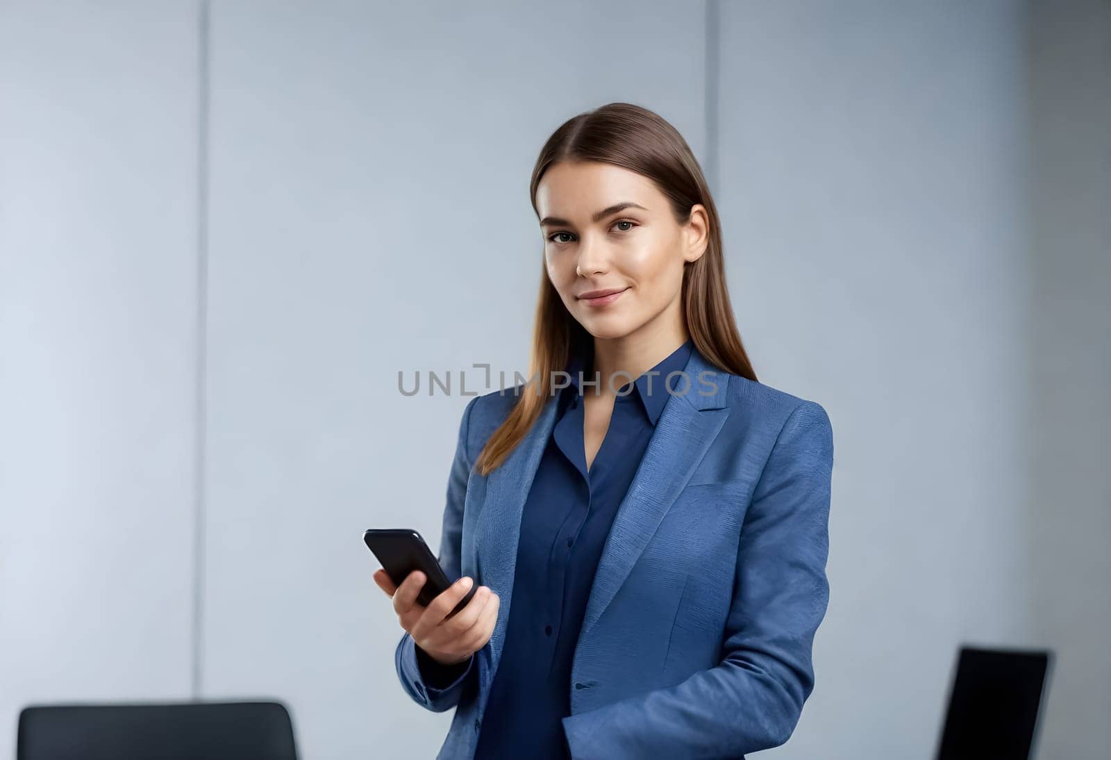 AI generated portrait of business woman person on working environtment