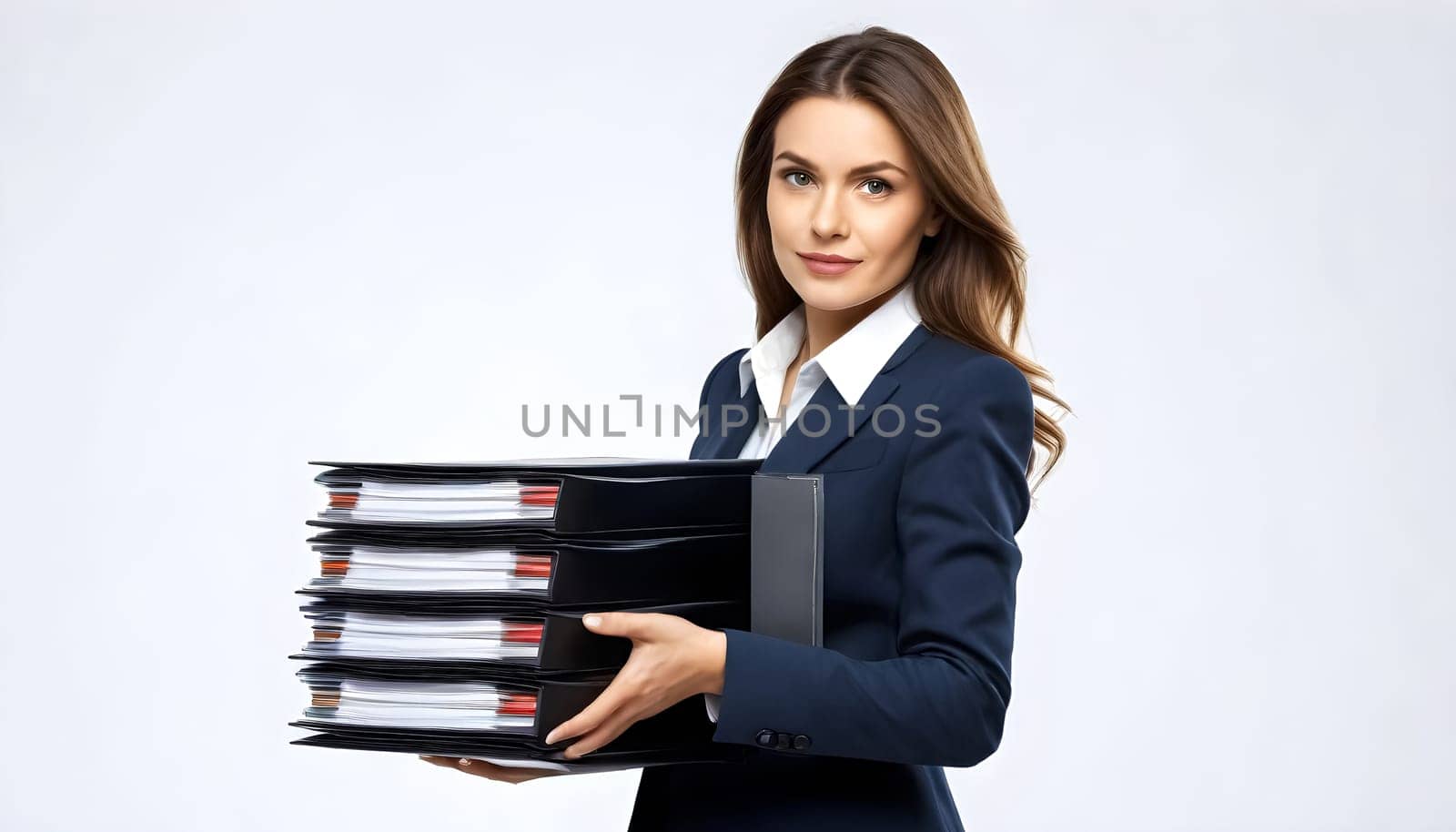AI generated portrait of business woman person on working environtment