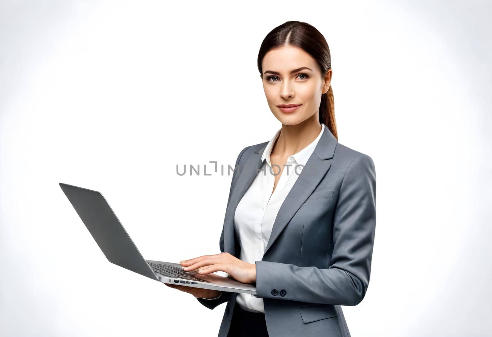AI generated portrait of business woman person on working environtment