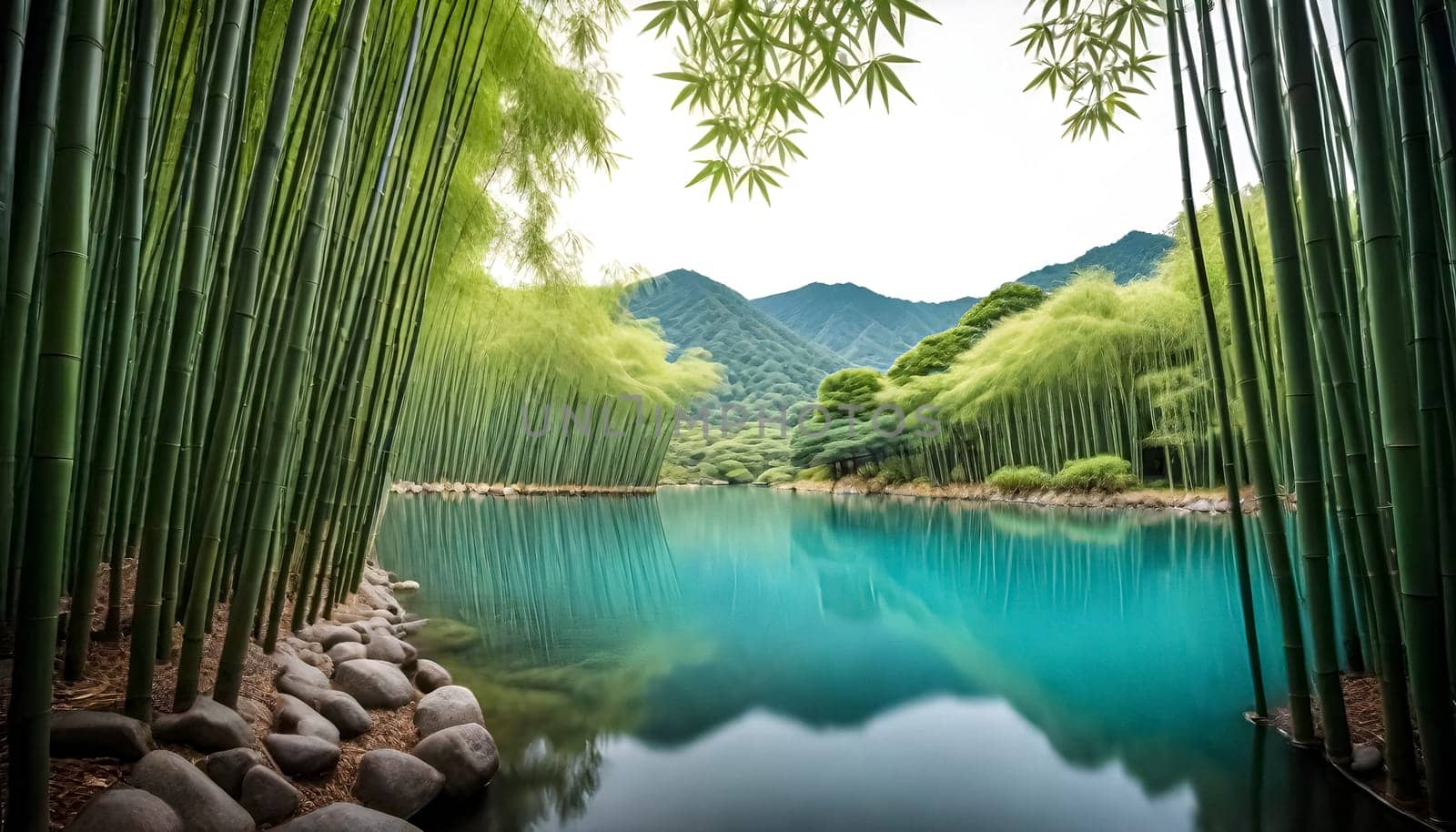 AI generated of A bamboo forest in kyoto, Japan