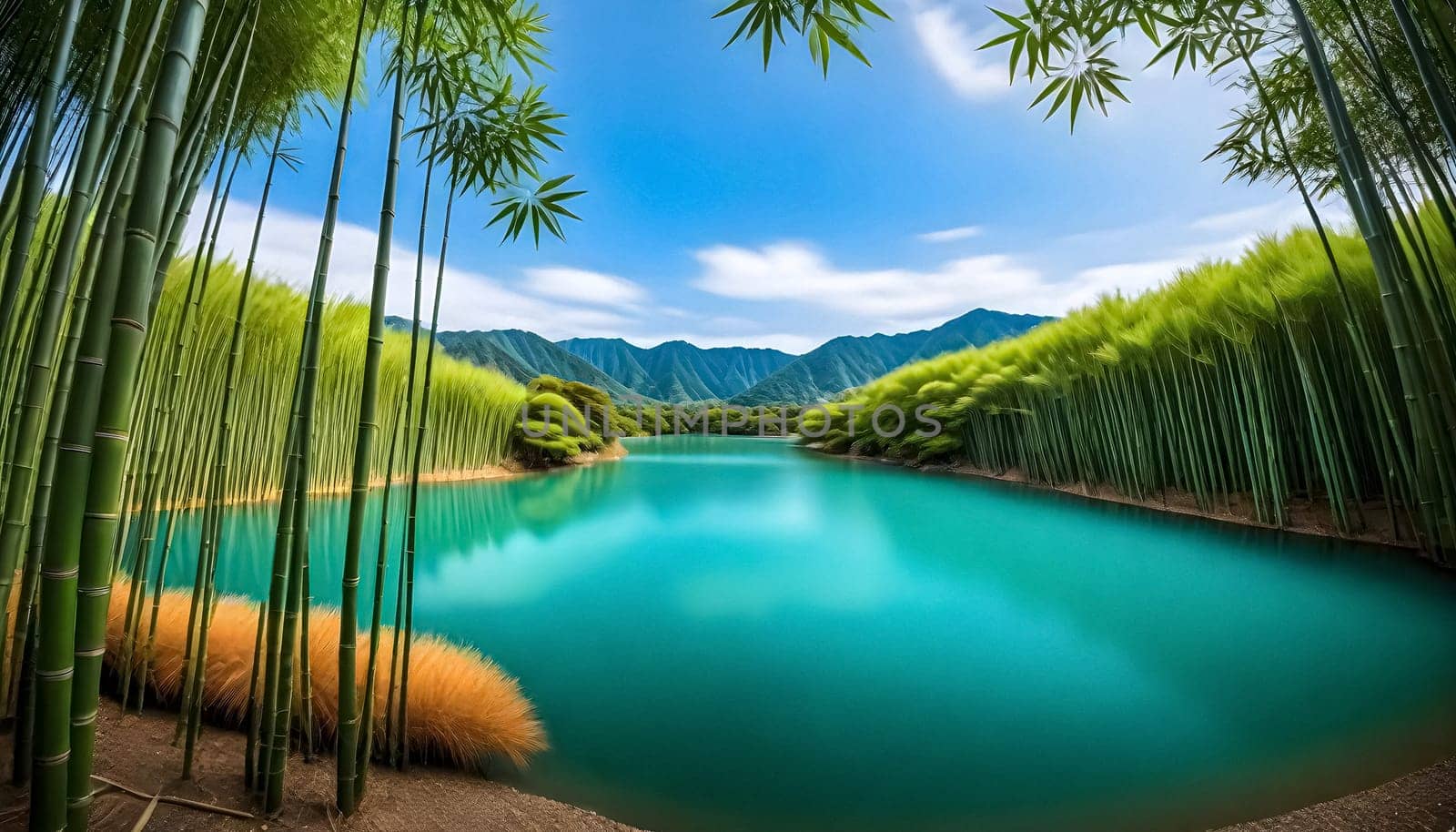 AI generated of A bamboo forest in kyoto, Japan