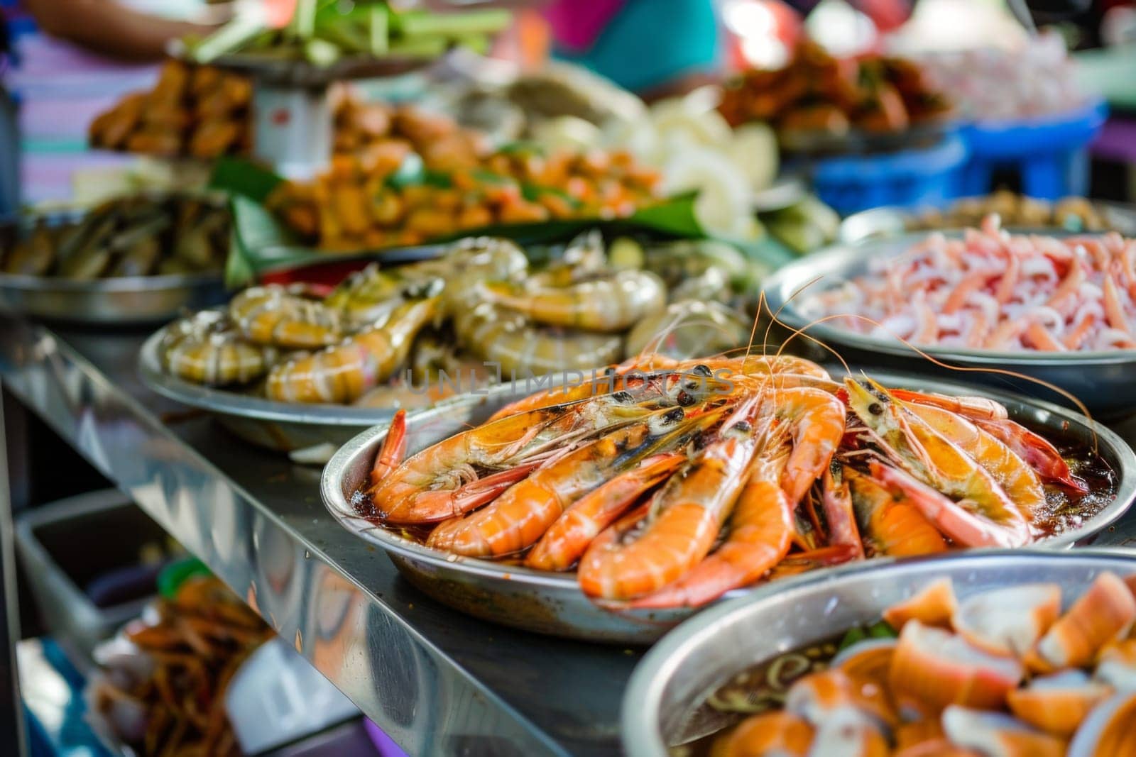 A variety of food items such as fruits, vegetables, bread, and cheese are placed on a wooden table. The food spread appears diverse and abundant, promising a satisfying meal to come.