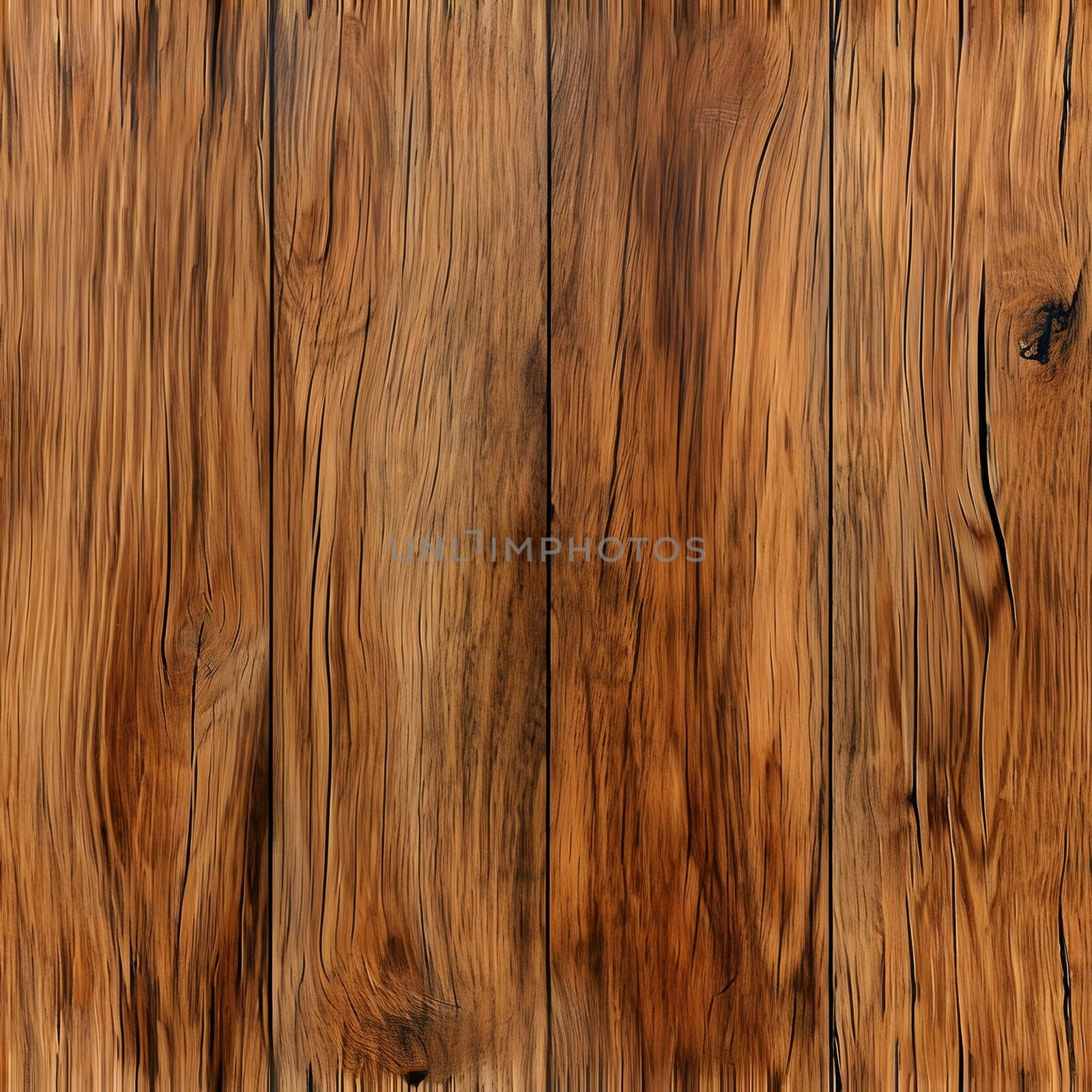Medium brown wood background. Seamless wooden planks board texture. Neural network generated image. Not based on any actual scene or pattern.