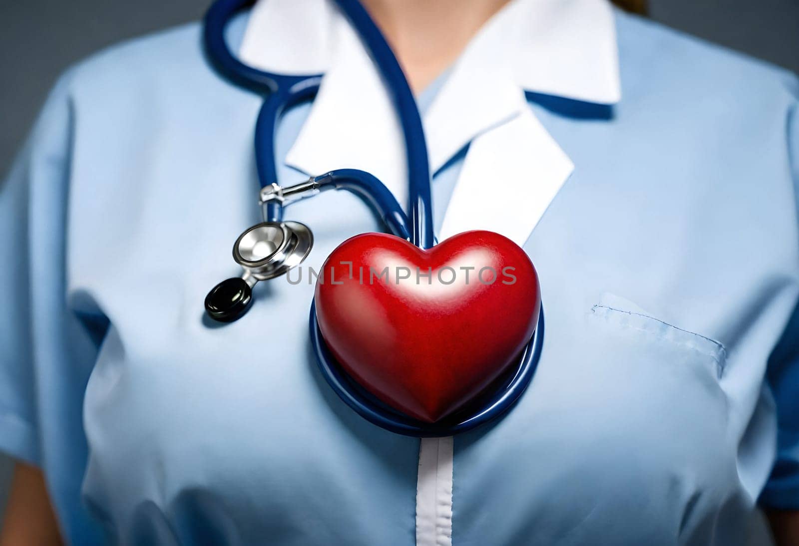 AI Generated of a doctor with a stethoscope around his neck