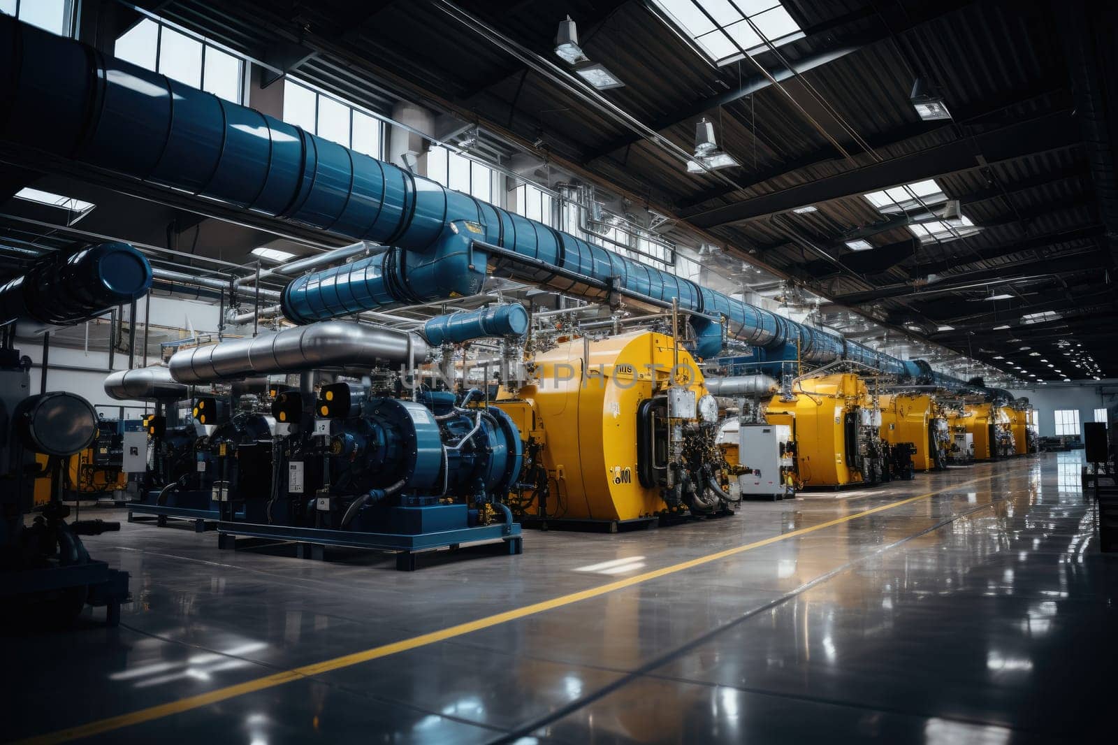 inside factory show mechanical room professional photography
