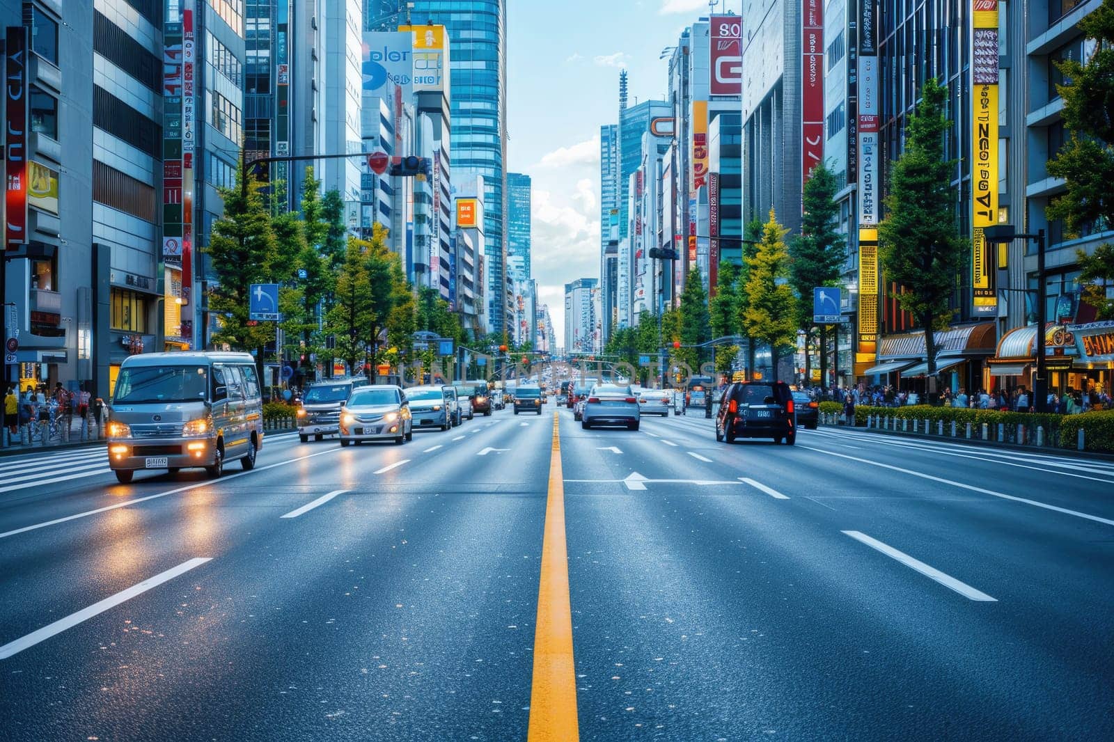 Intersection of streets in a modern urban area professional photography