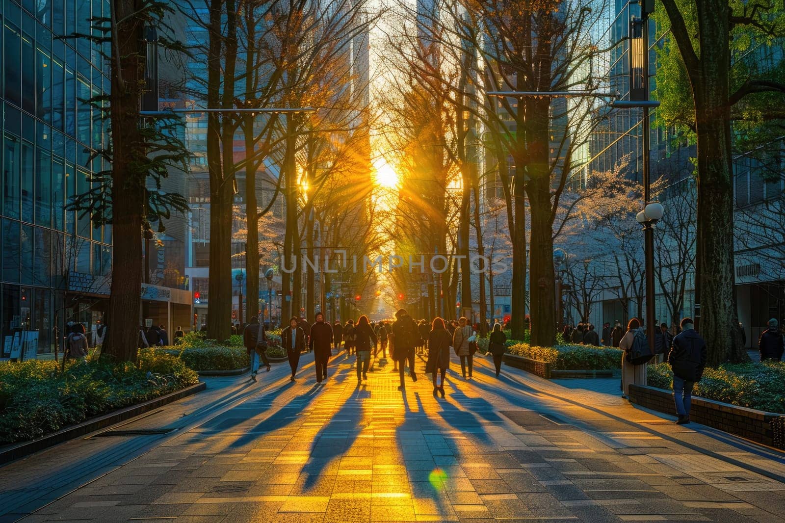 Intersection of streets in a modern urban area professional photography