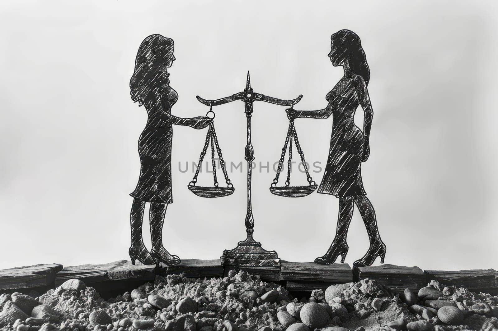 illustration and symbolizes of social issue gender inequality design images