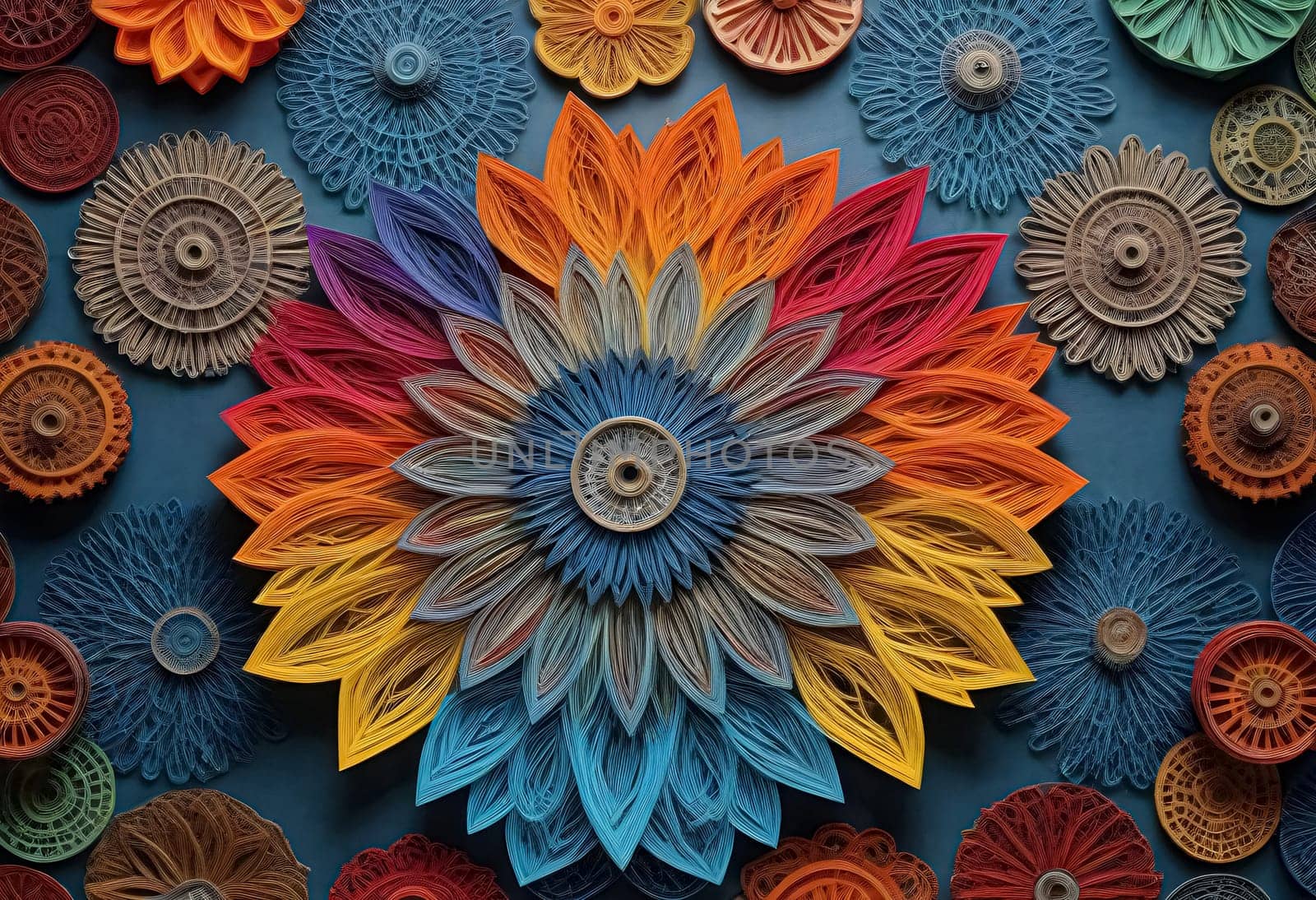 AI generated of a colorful flower is shown with the colors of the flowers on the top