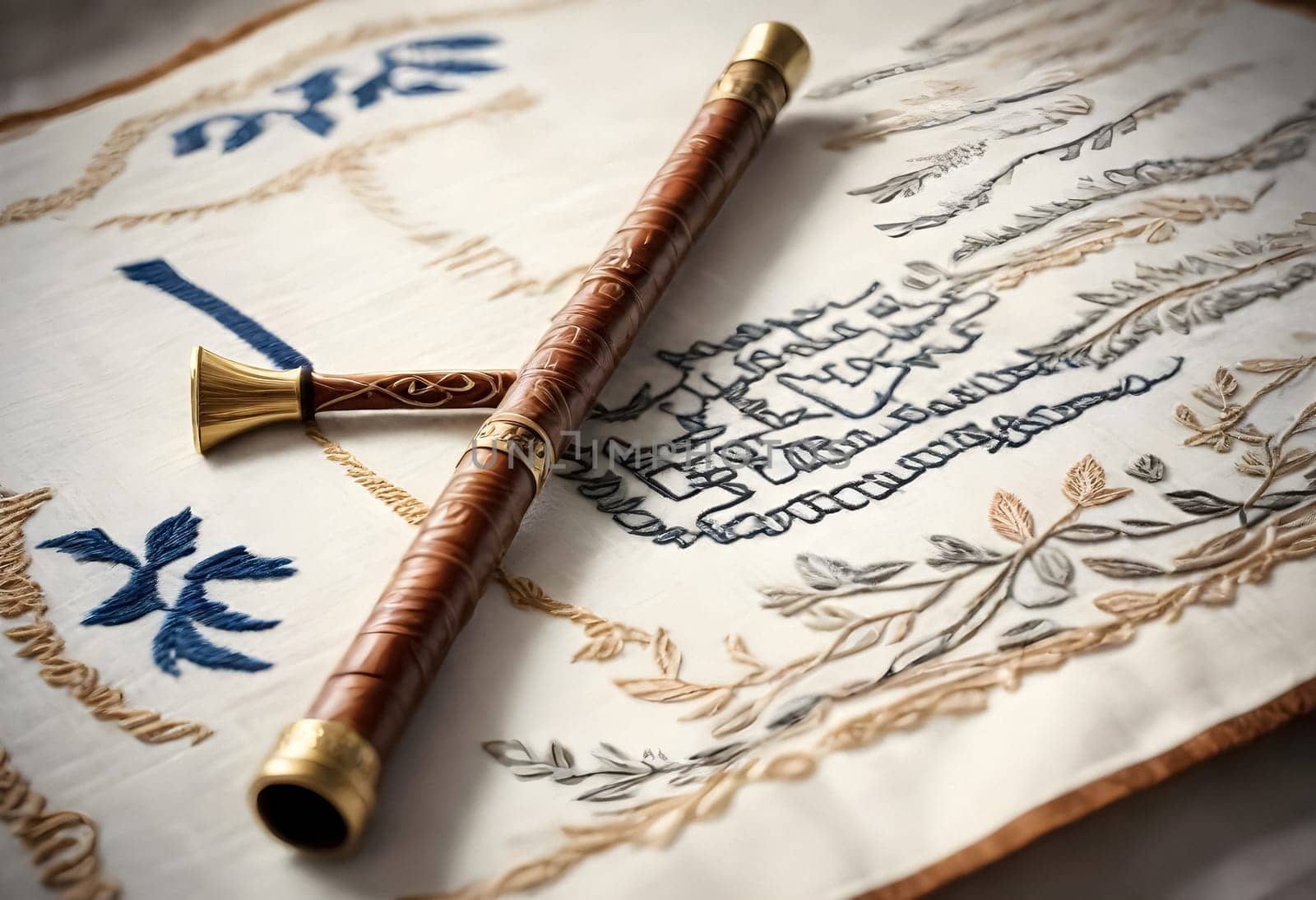 AI generated of a pointer for reading the jewish scrolls, yad
